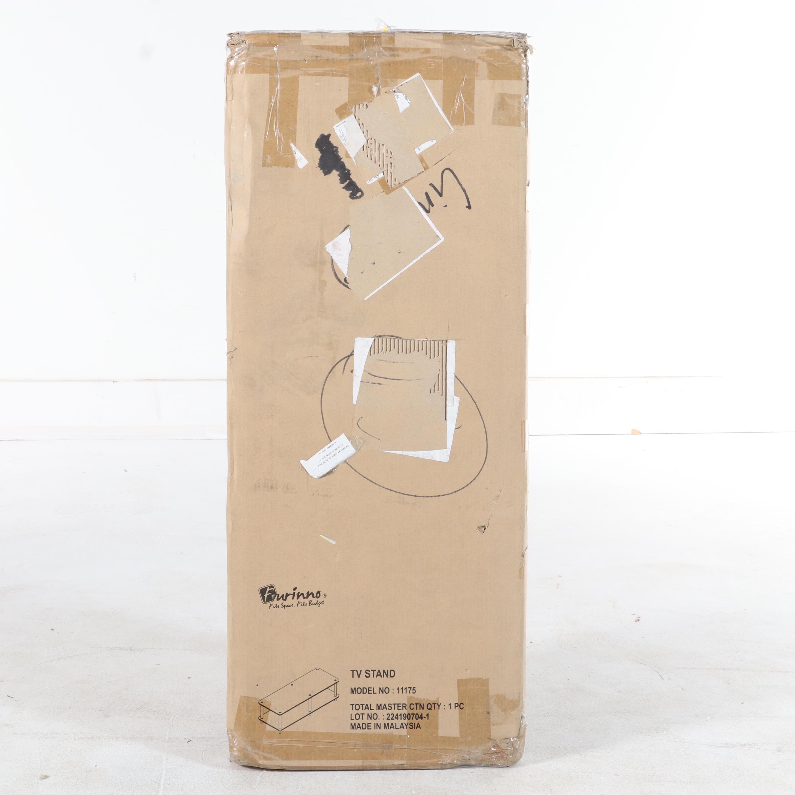 Convenience Concepts Single Tier Swivel TV Riser and Furinno TV Stand