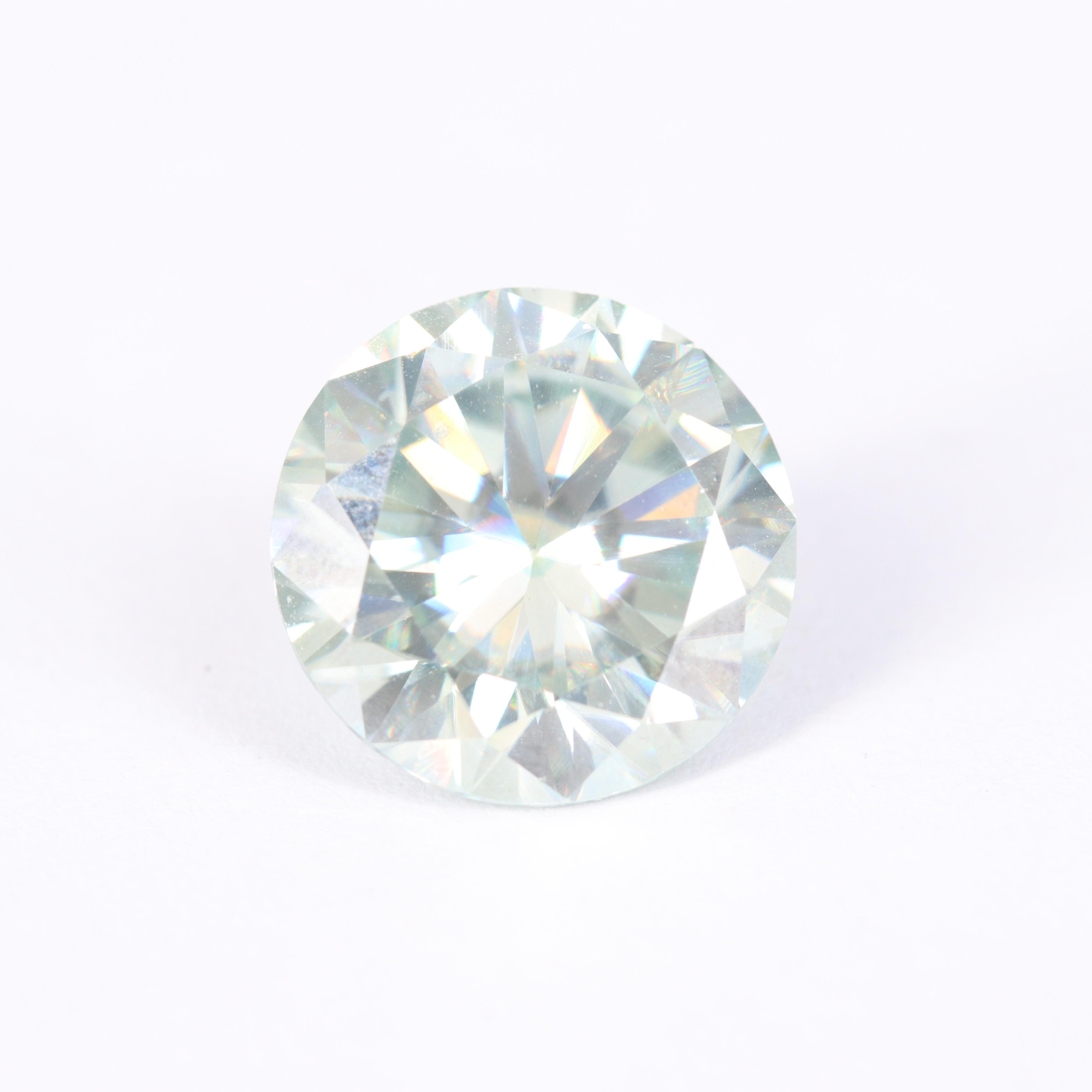 Loose Round Faceted Moissanite