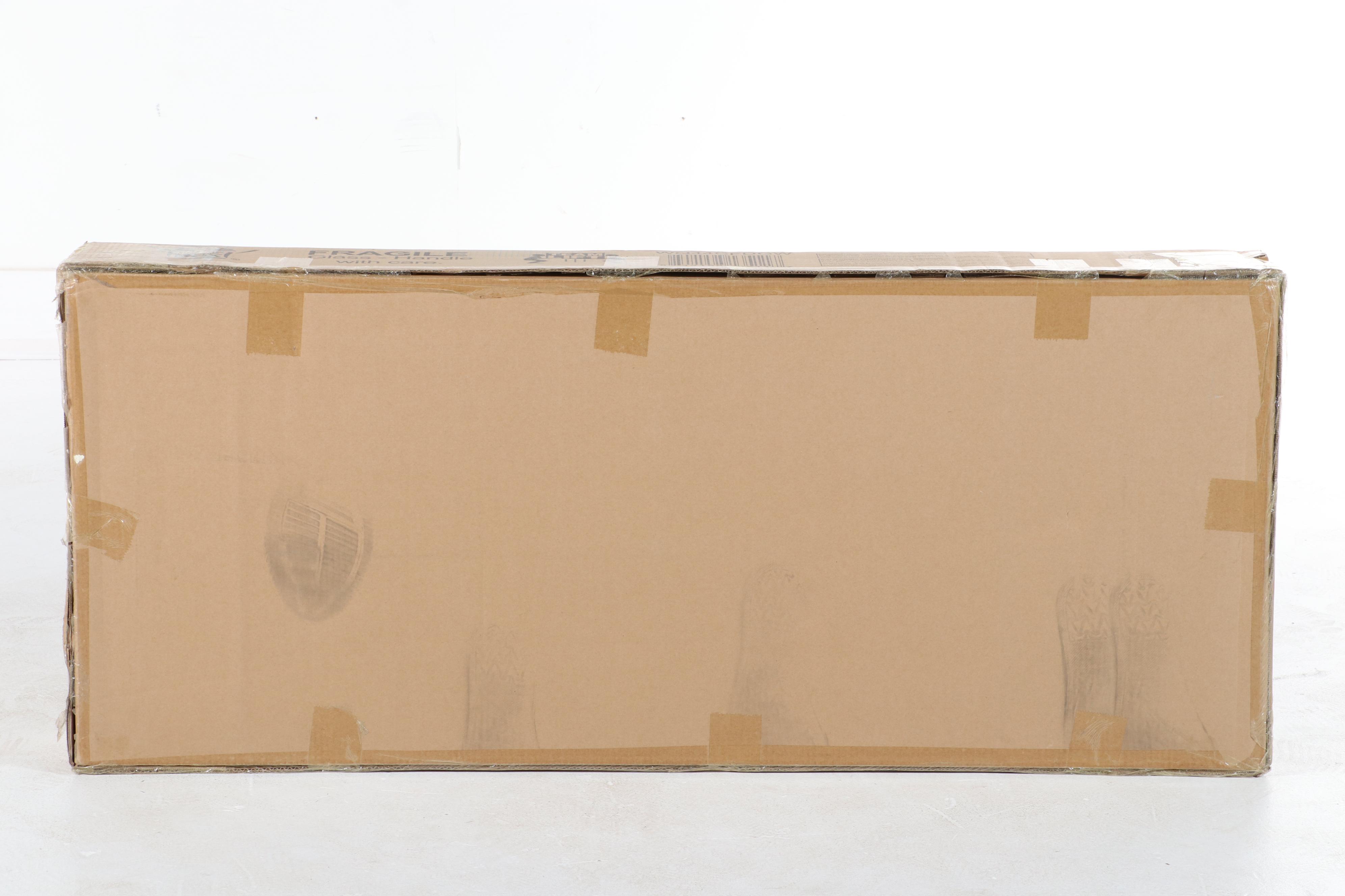 Walker Edison 44" Media Stand Storage Console in Grey Wash