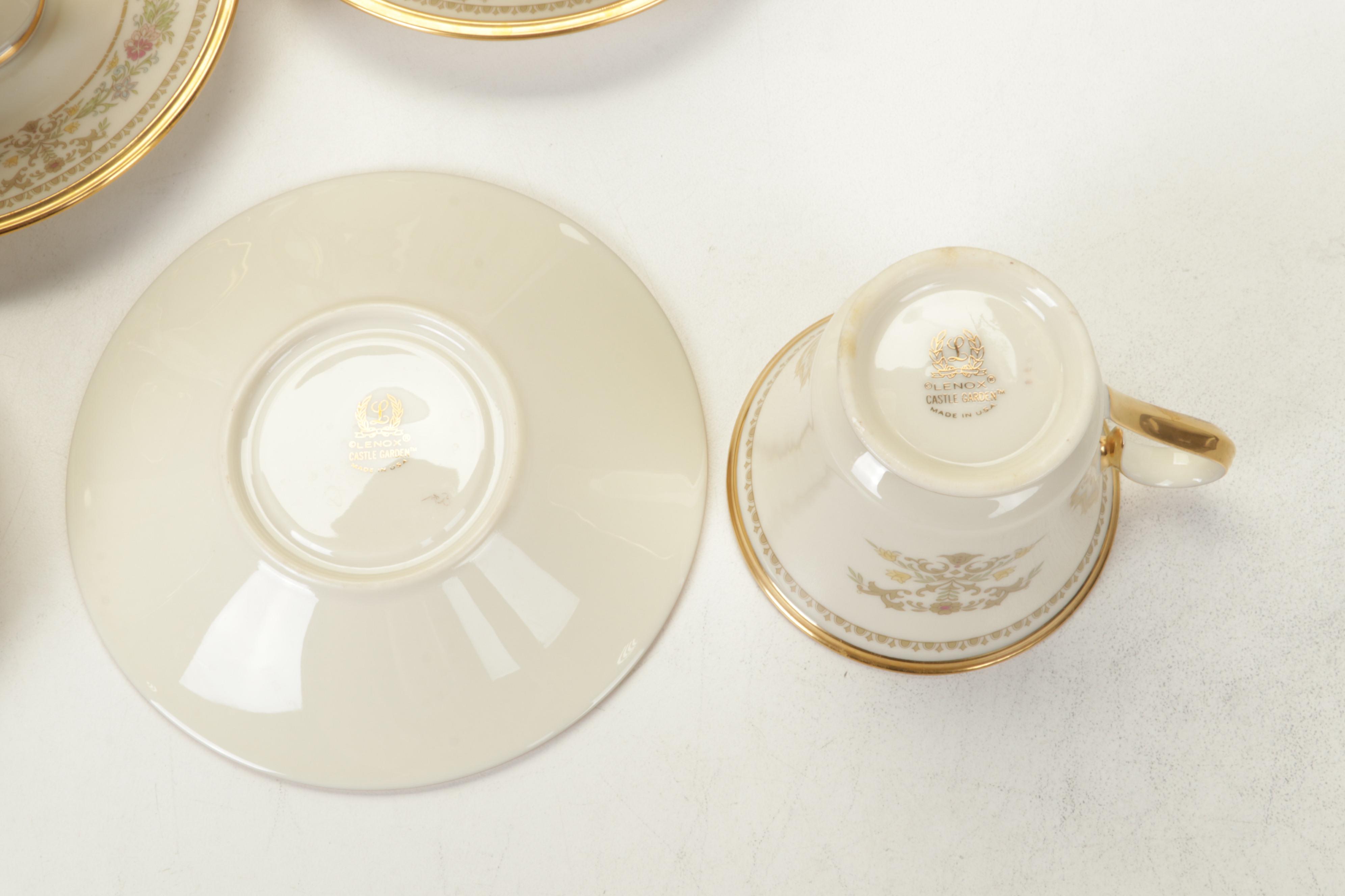 Lenox "Castle Garden" Bone China Dinnerware, Late 20th Century