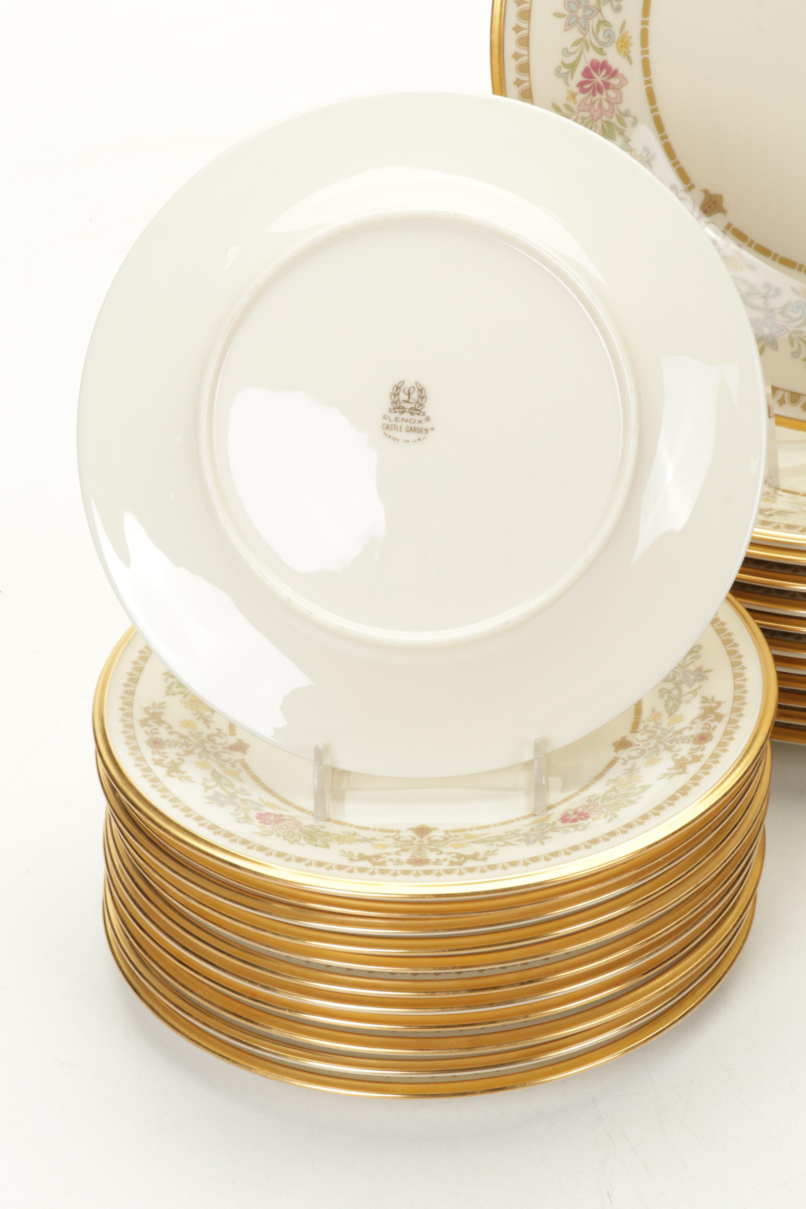 Lenox "Castle Garden" Bone China Dinnerware, Late 20th Century