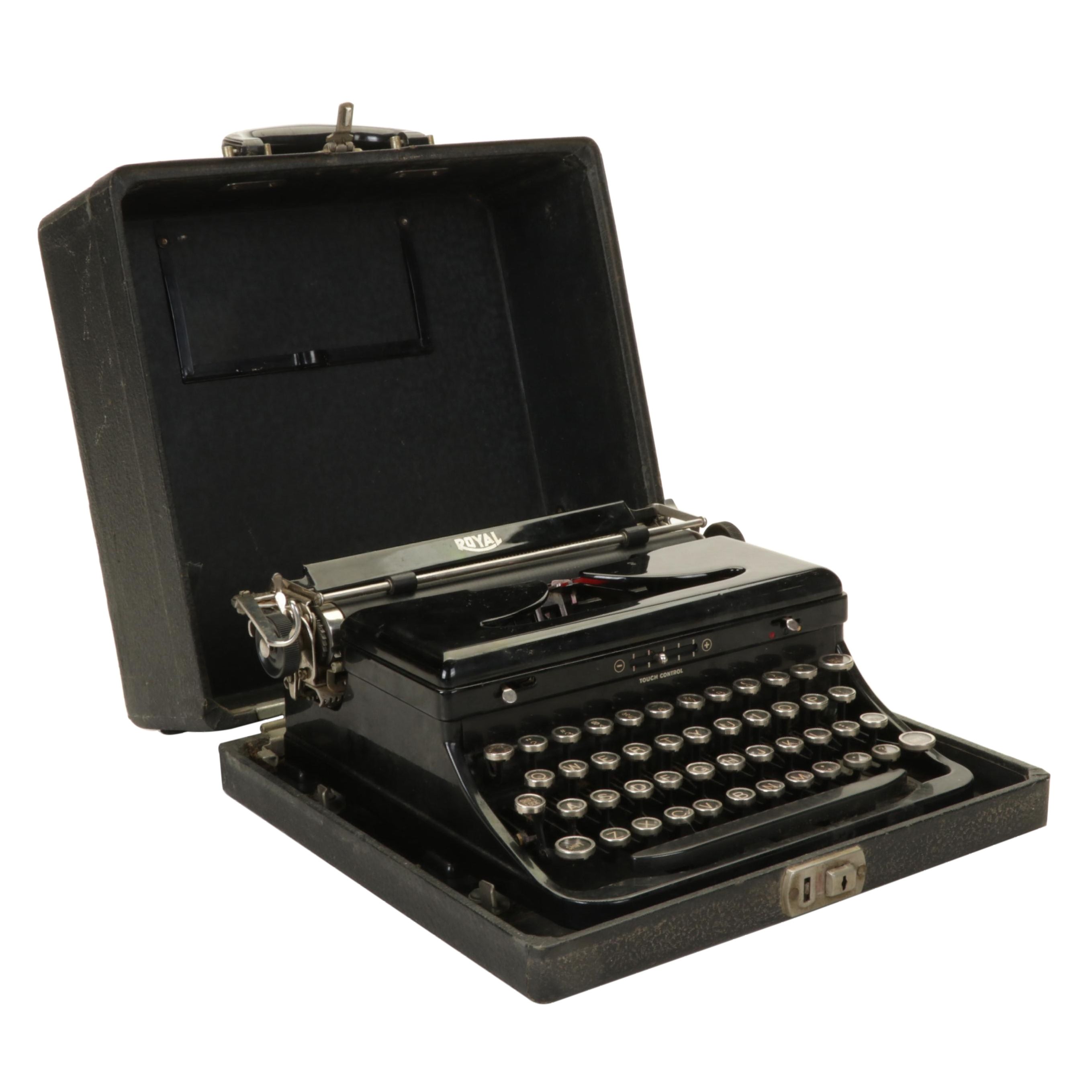Royal Typewriter with Touch Control Case, Circa 1935