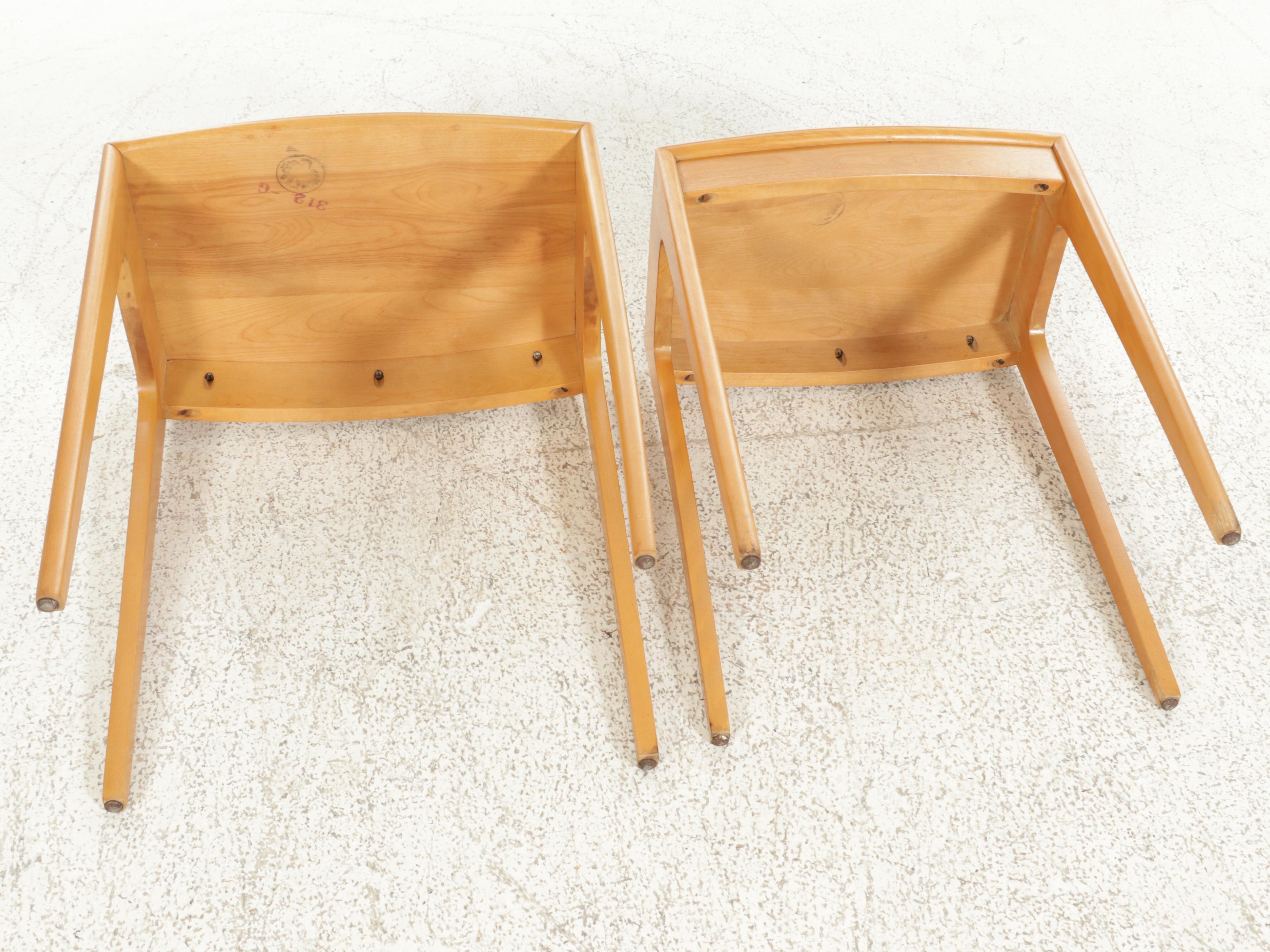 Two Heywood-Wakefield Mid Century Modern Birch Nesting Tables