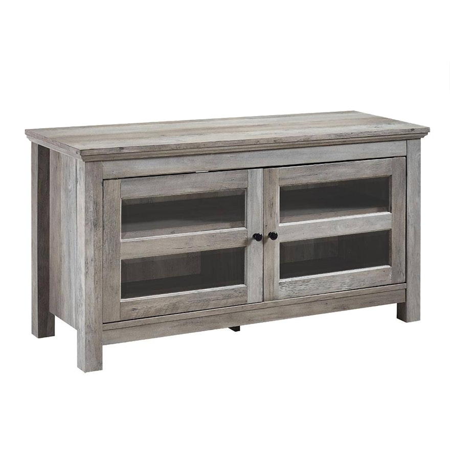 Walker Edison 44" Media Stand Storage Console in Grey Wash