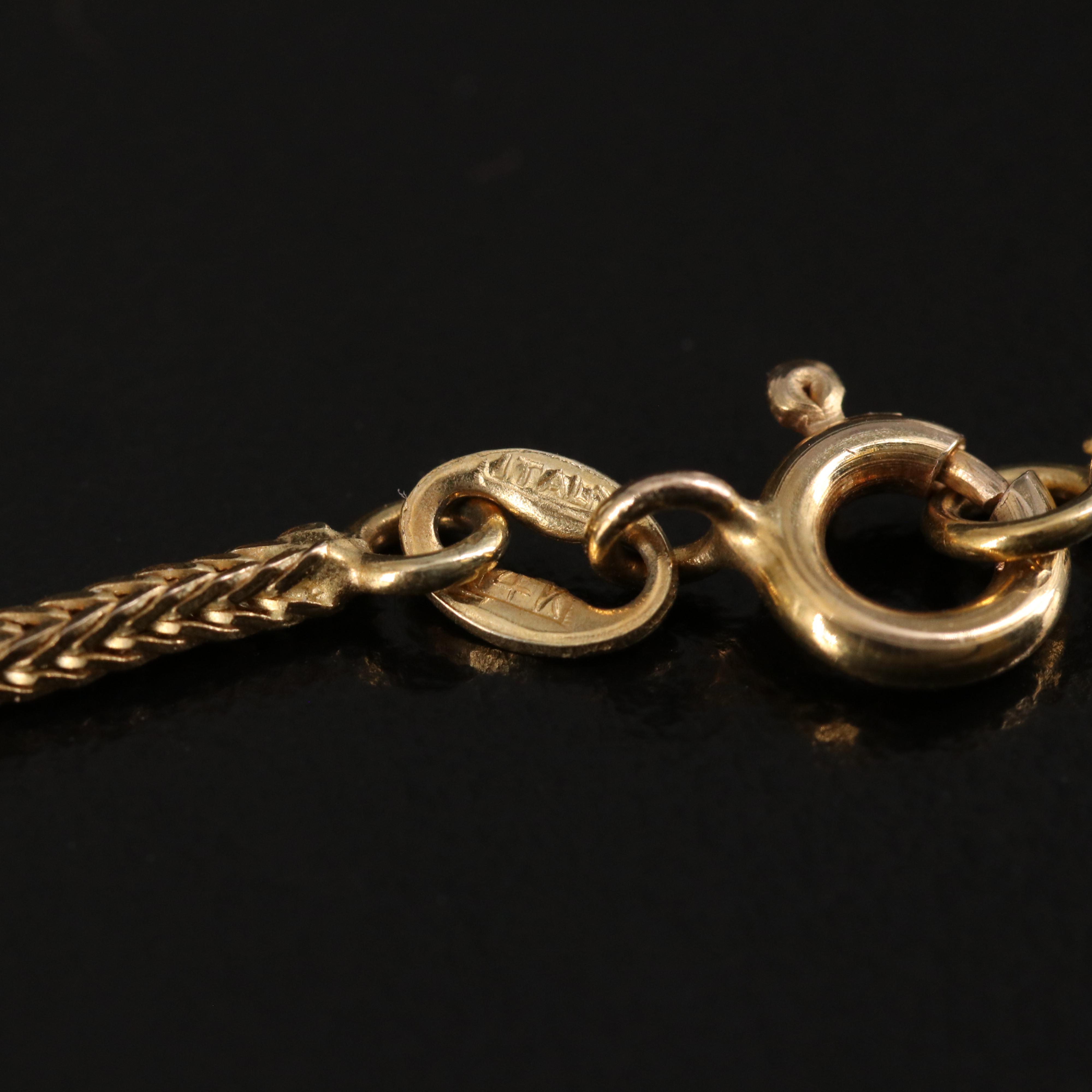 Italian 14K Wheat Chain Bracelet