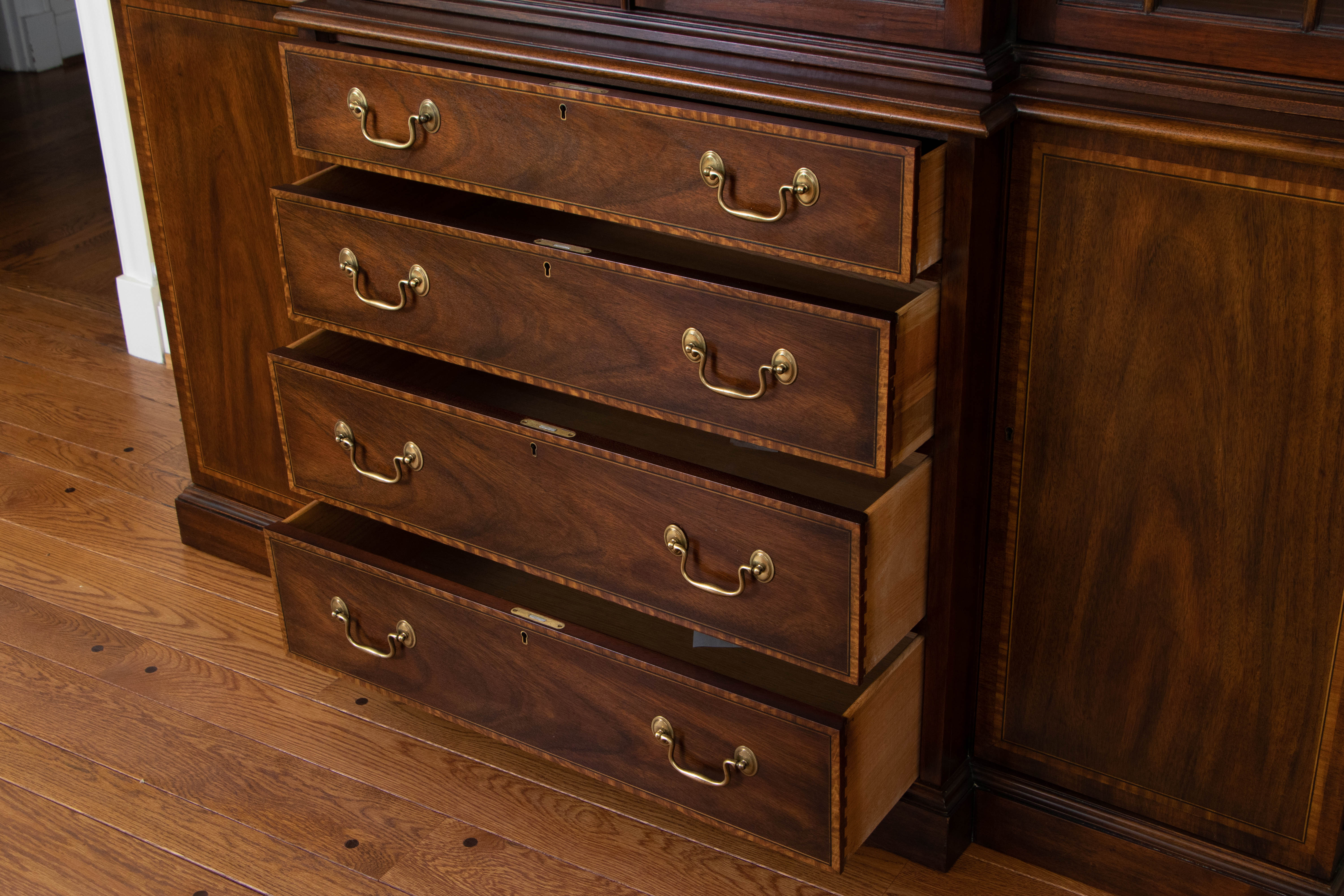 Virginia Galleries by Henkel-Harris Mahogany Breakfront China Cabinet