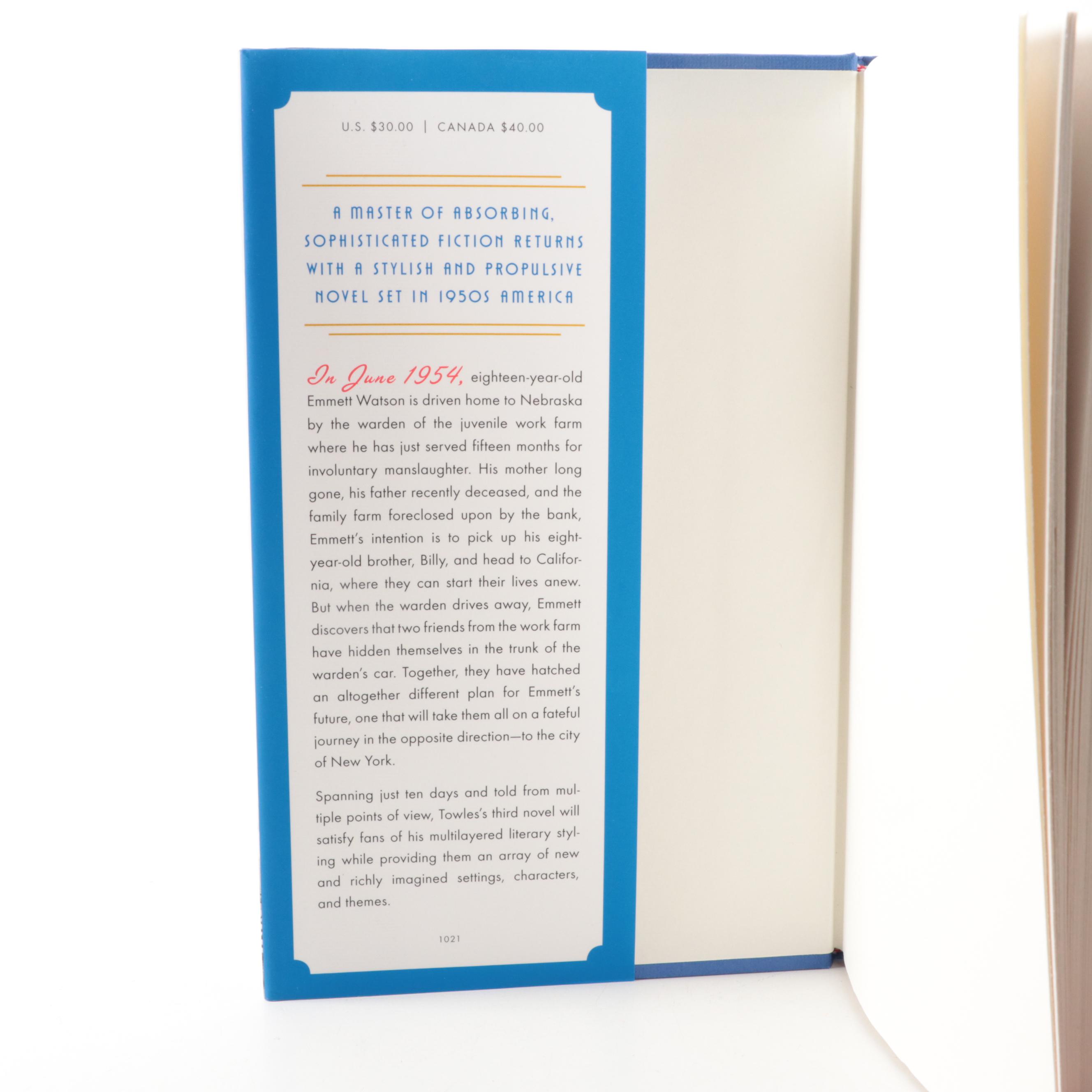 Signed First Printing "The Lincoln Highway" by Amor Towles, 2021