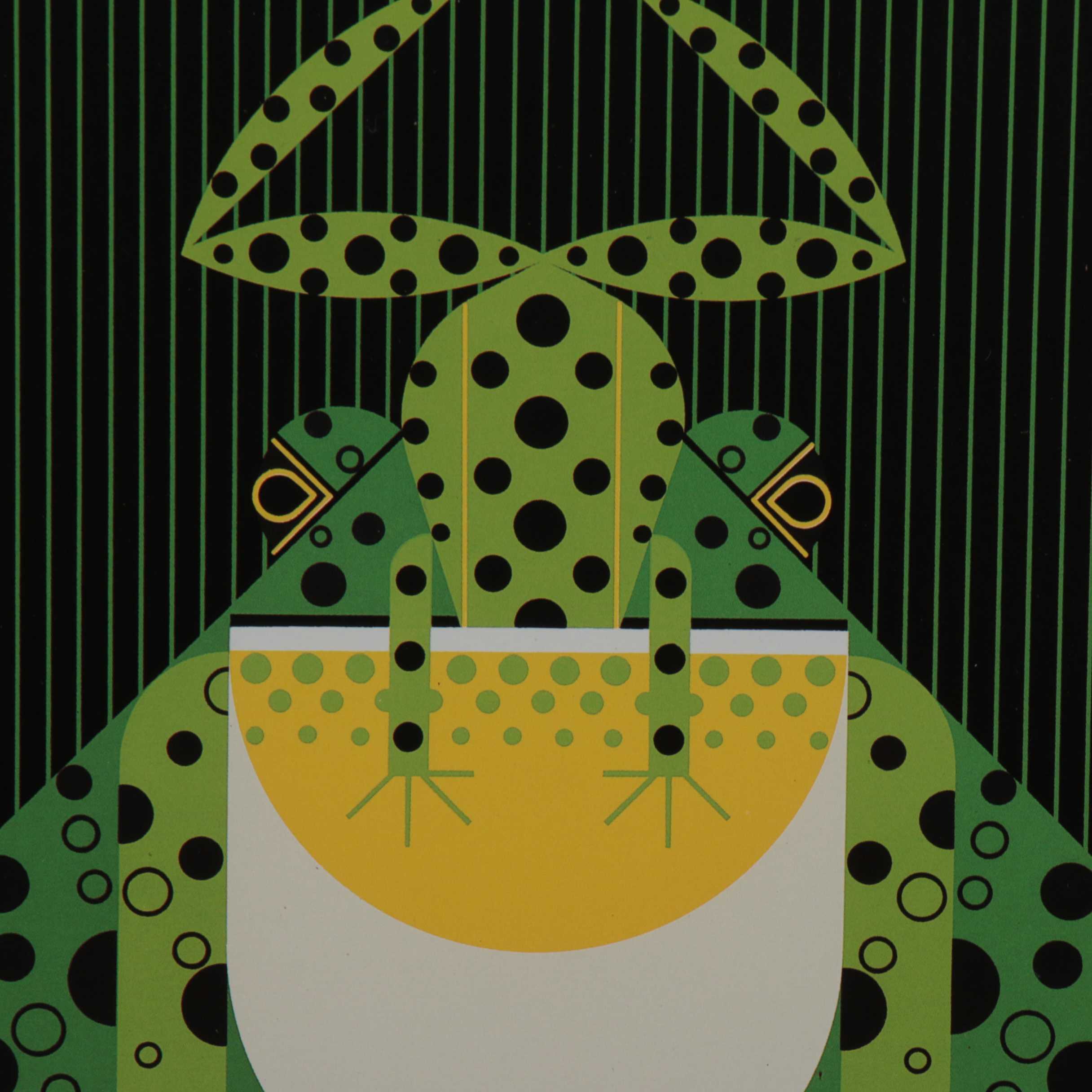 Offset Lithograph After Charley Harper "Frog Eat Frog," 21st Century