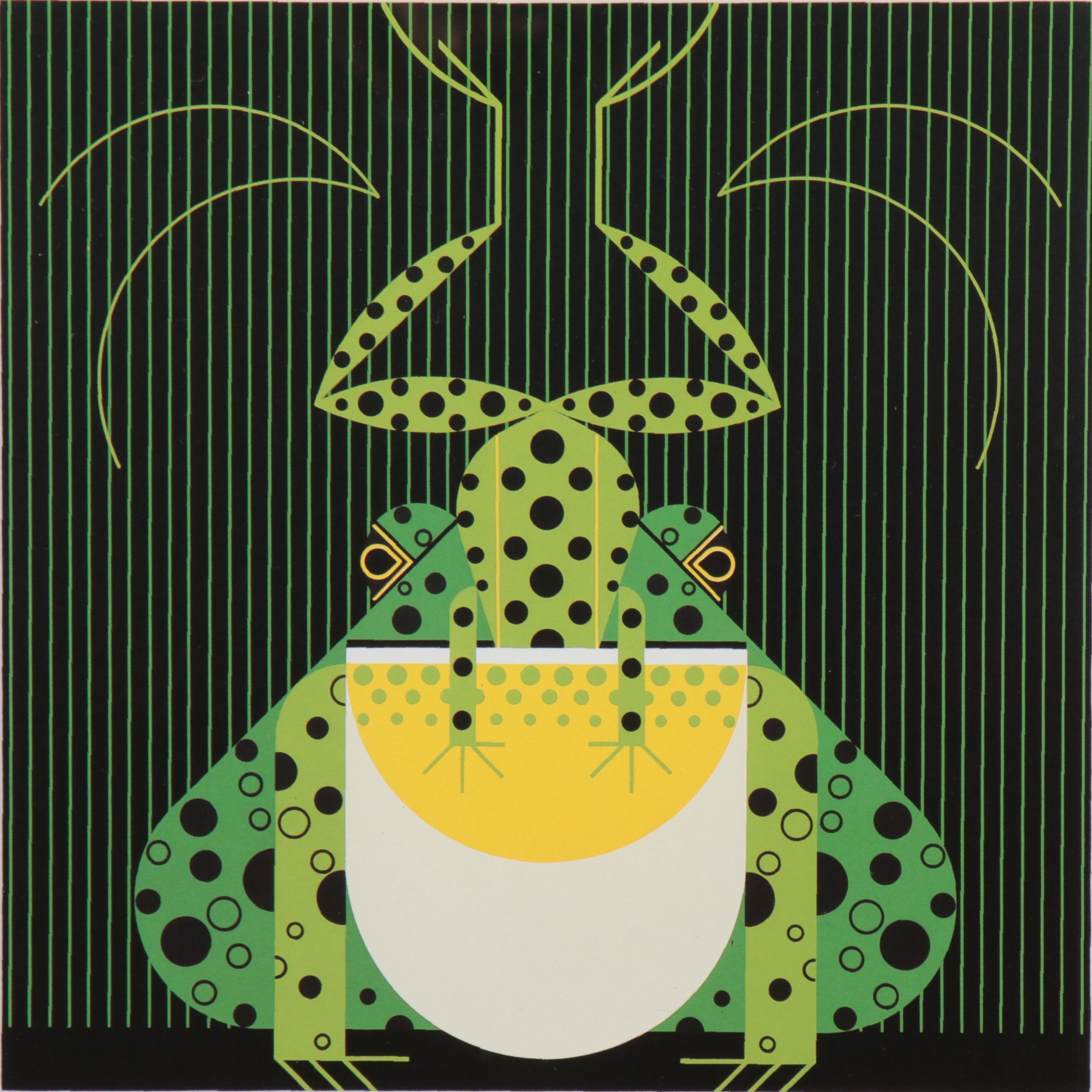 Offset Lithograph After Charley Harper "Frog Eat Frog," 21st Century