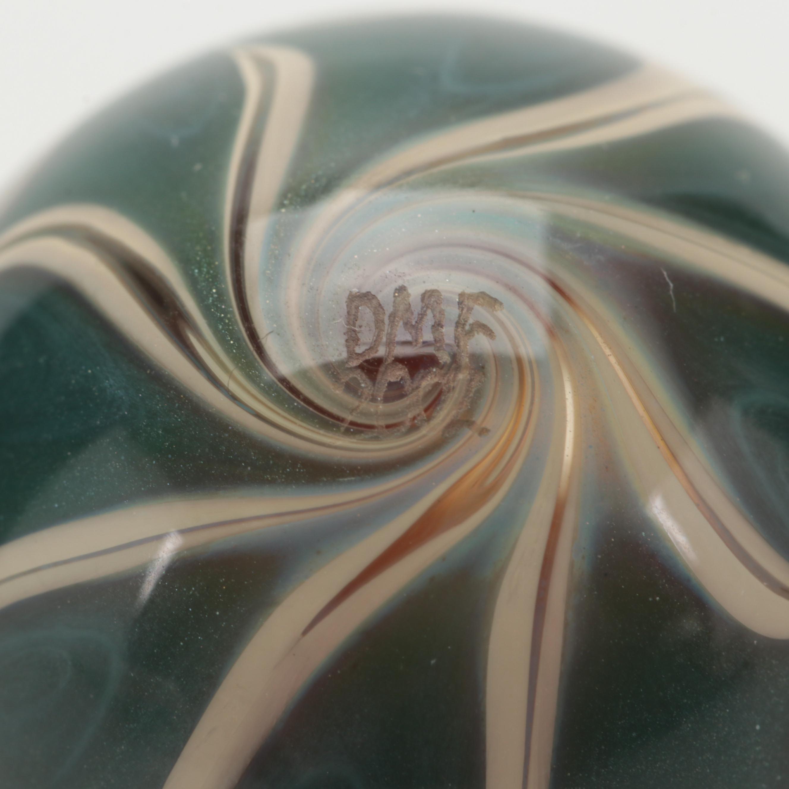 Douglas Ferguson Matrix Twist Glass Marble and Other Handcrafted Glass Marbles