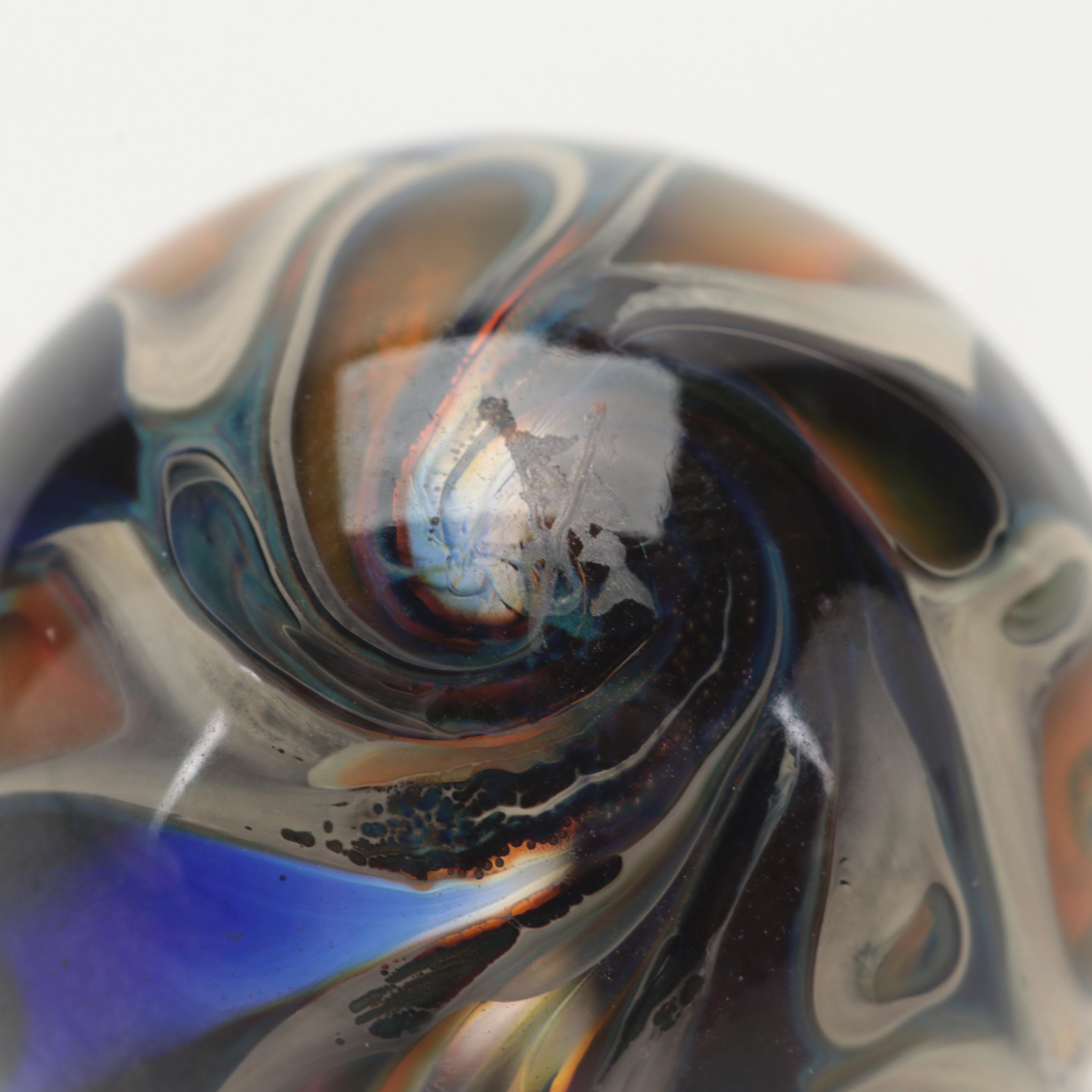 Douglas Ferguson Matrix Twist Glass Marble and Other Handcrafted Glass Marbles
