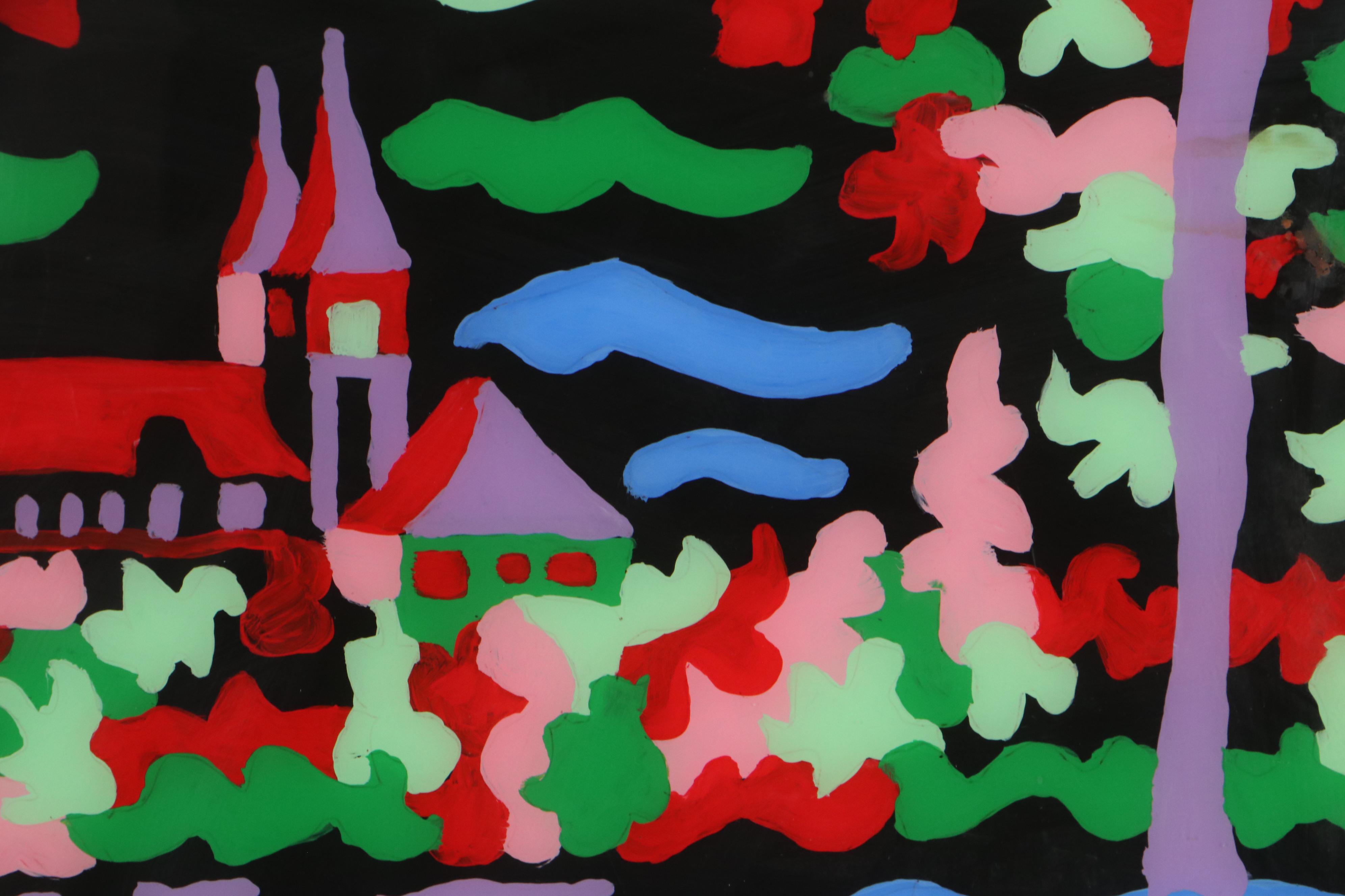 Tony Graff Mixed Media Painting "Psychedelic Church"