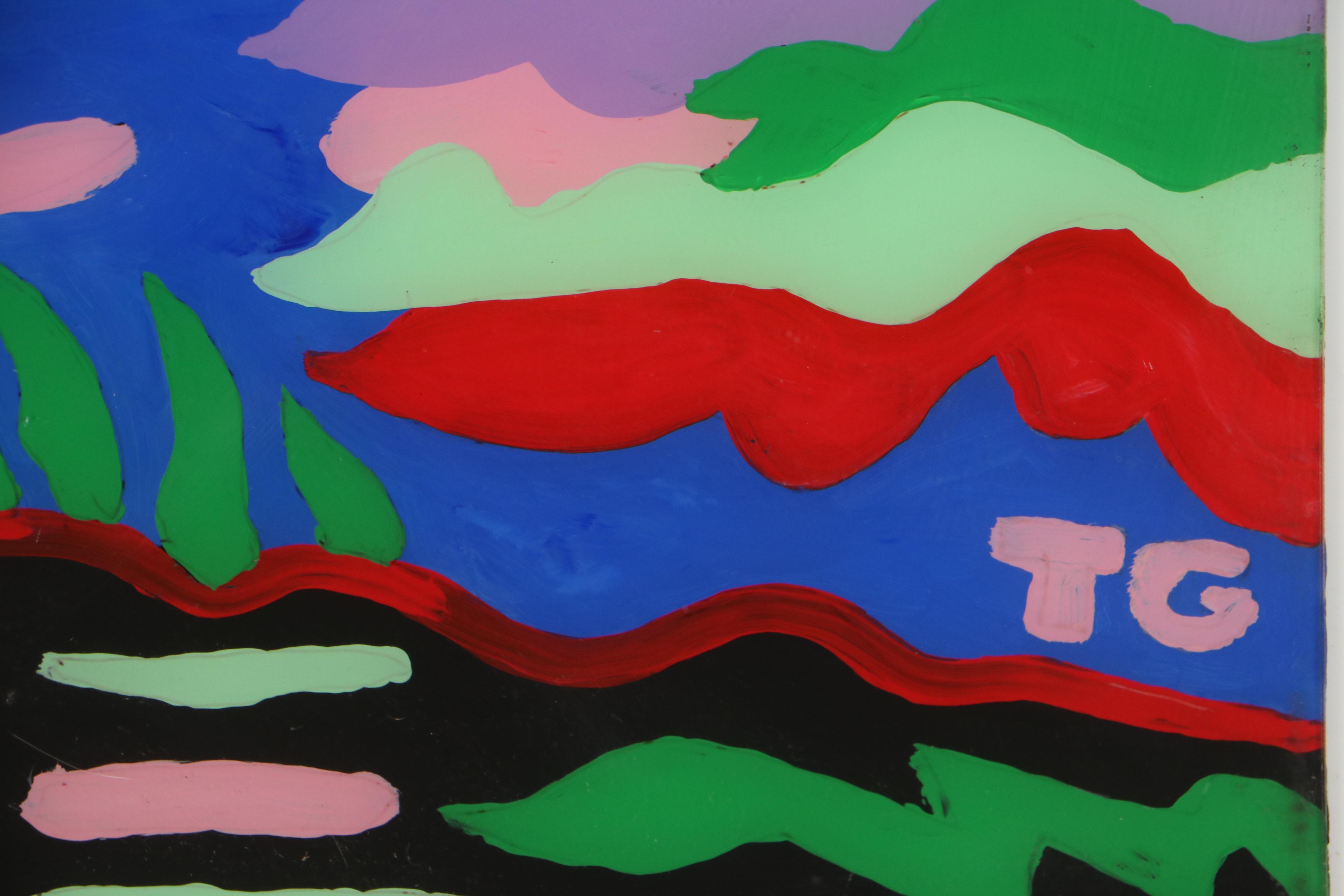 Tony Graff Mixed Media Painting "Psychedelic Church"