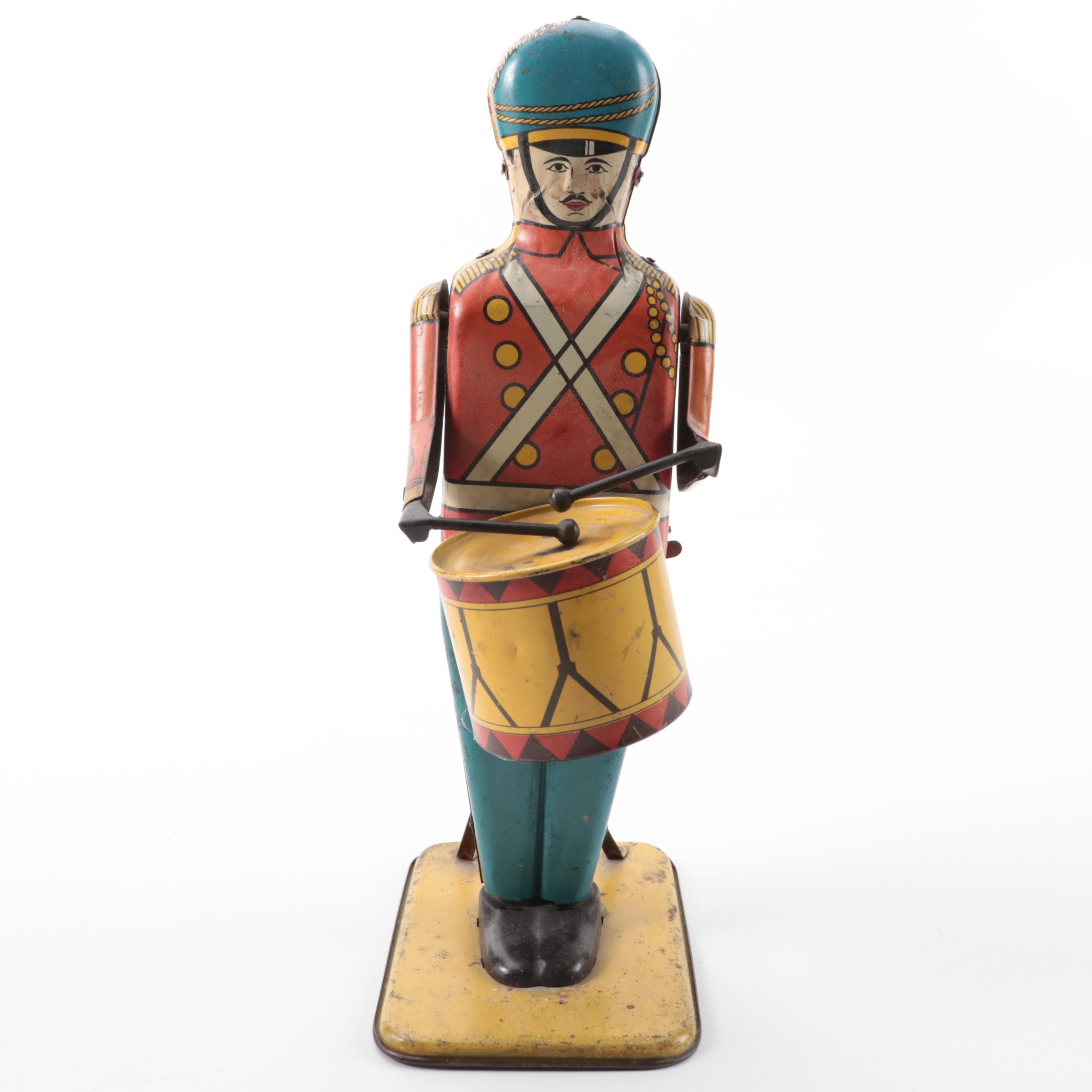 Wolverine Supply "Drum Major" Tin Lithograph Wind-Up Toy, Early to Mid-20th C.