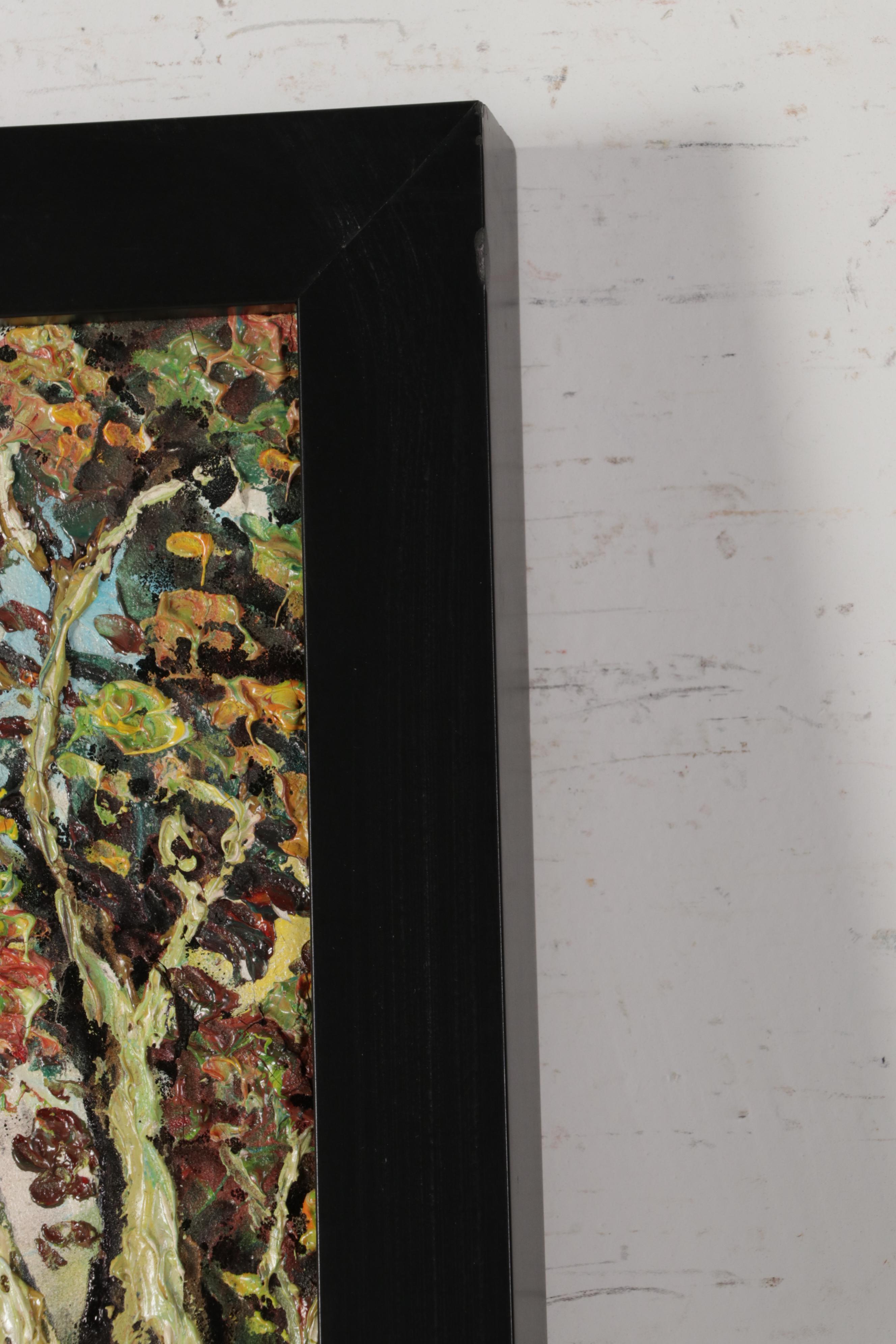 Impasto Oil Painting of Indonesian Village Market, Late 20th-21st Century