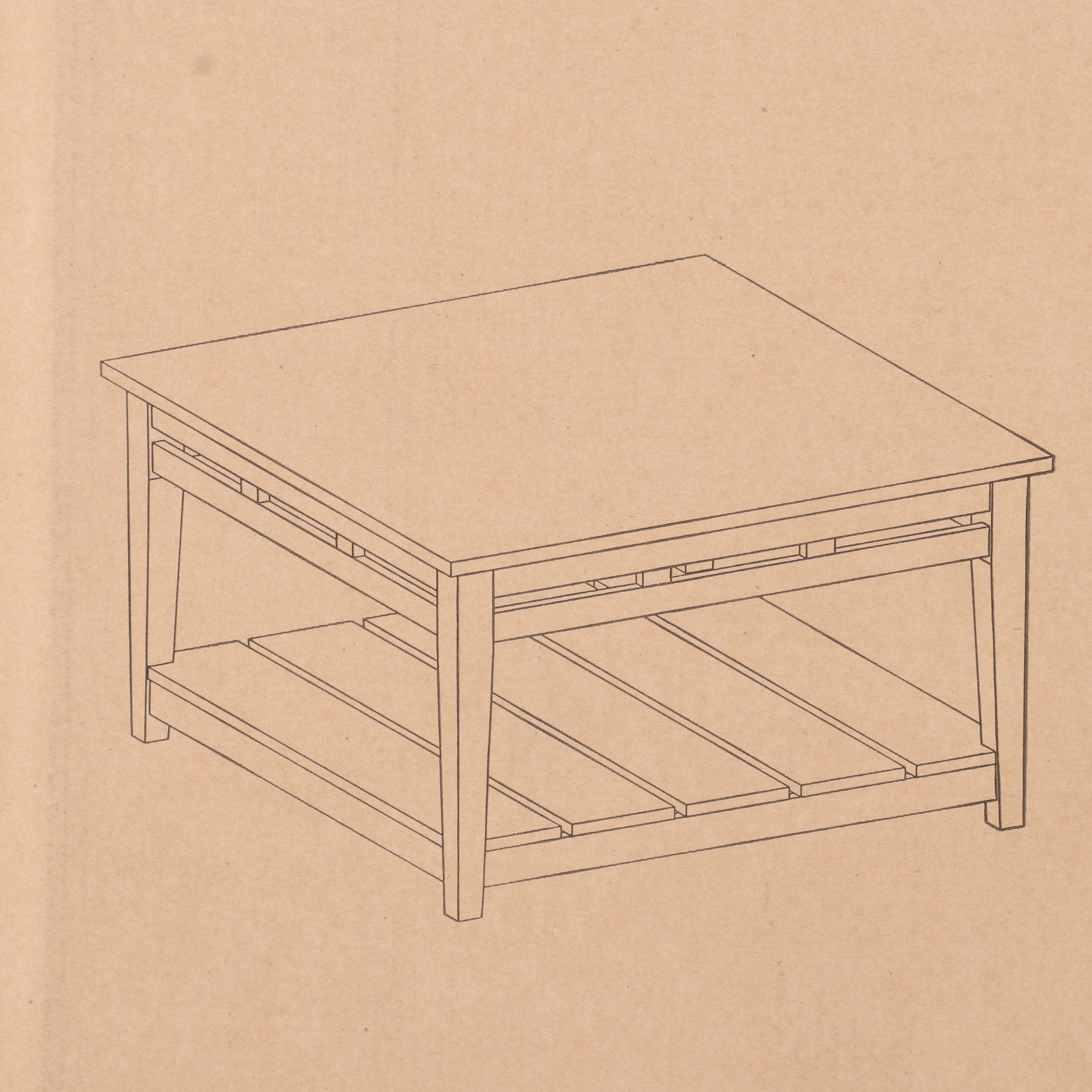 Walker Edison 30" Farmhouse Square Coffee Table in Grey Wash