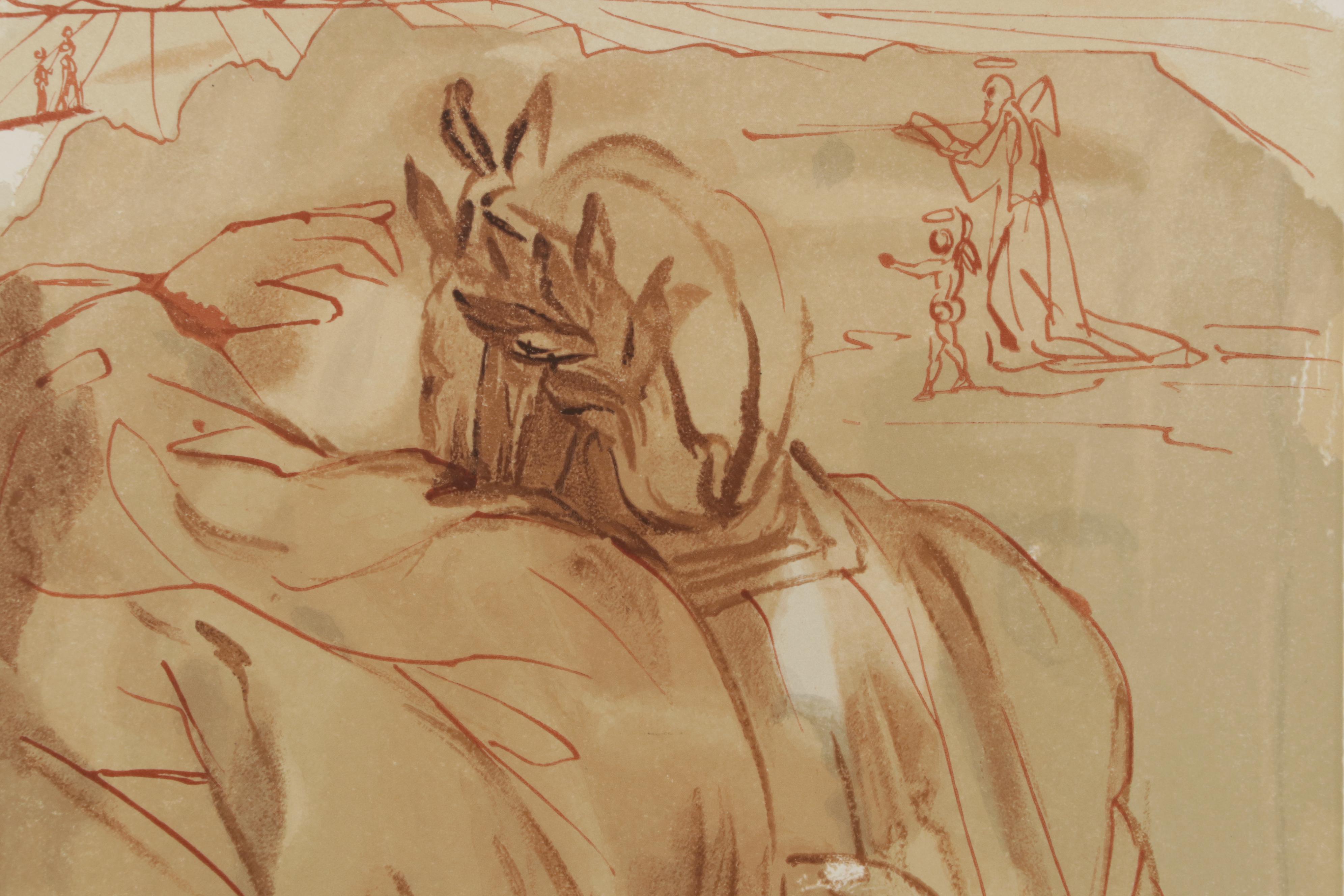 Salvador Dalí Wood Engraving "L'annonce d'un grand événement"