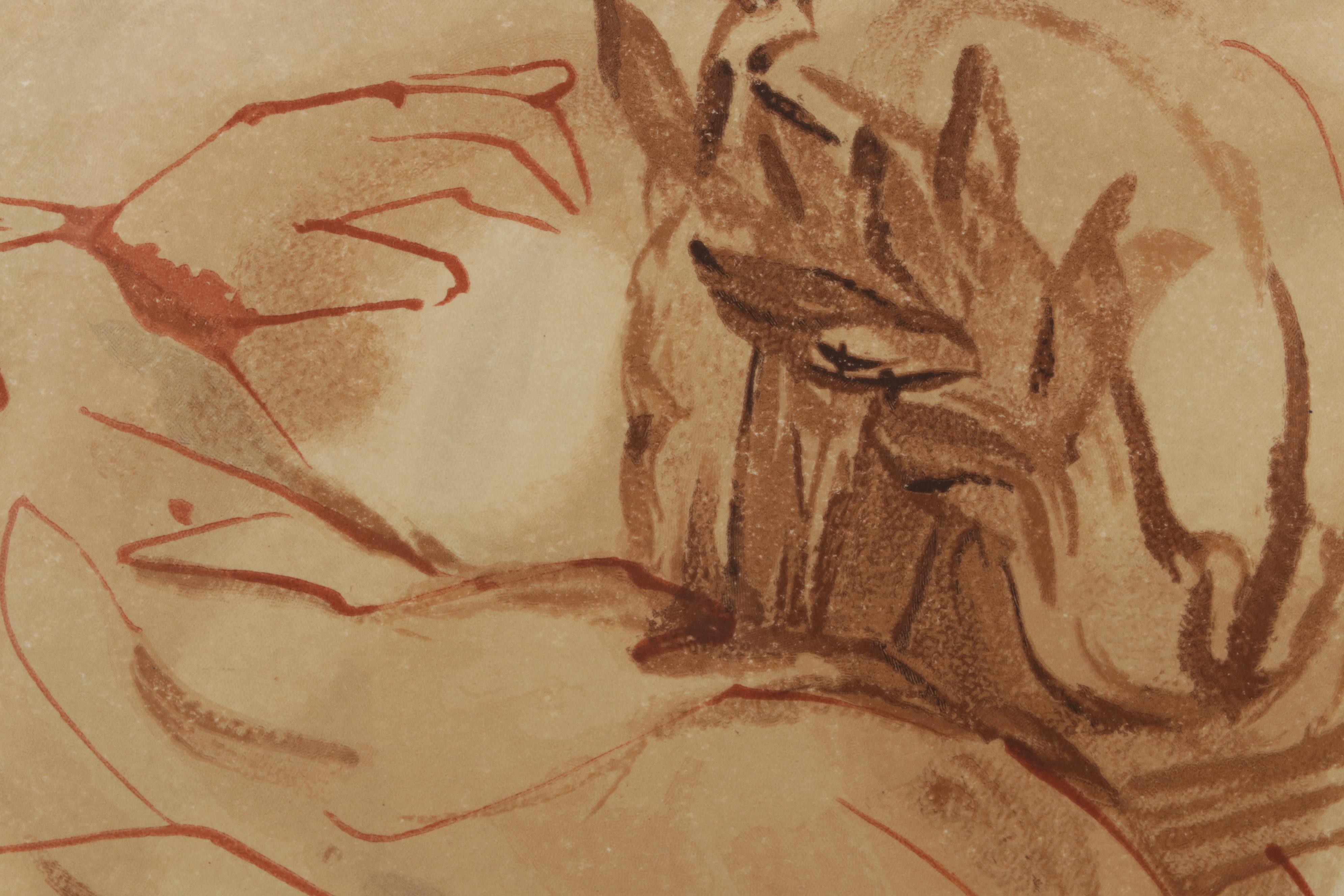 Salvador Dalí Wood Engraving "L'annonce d'un grand événement"