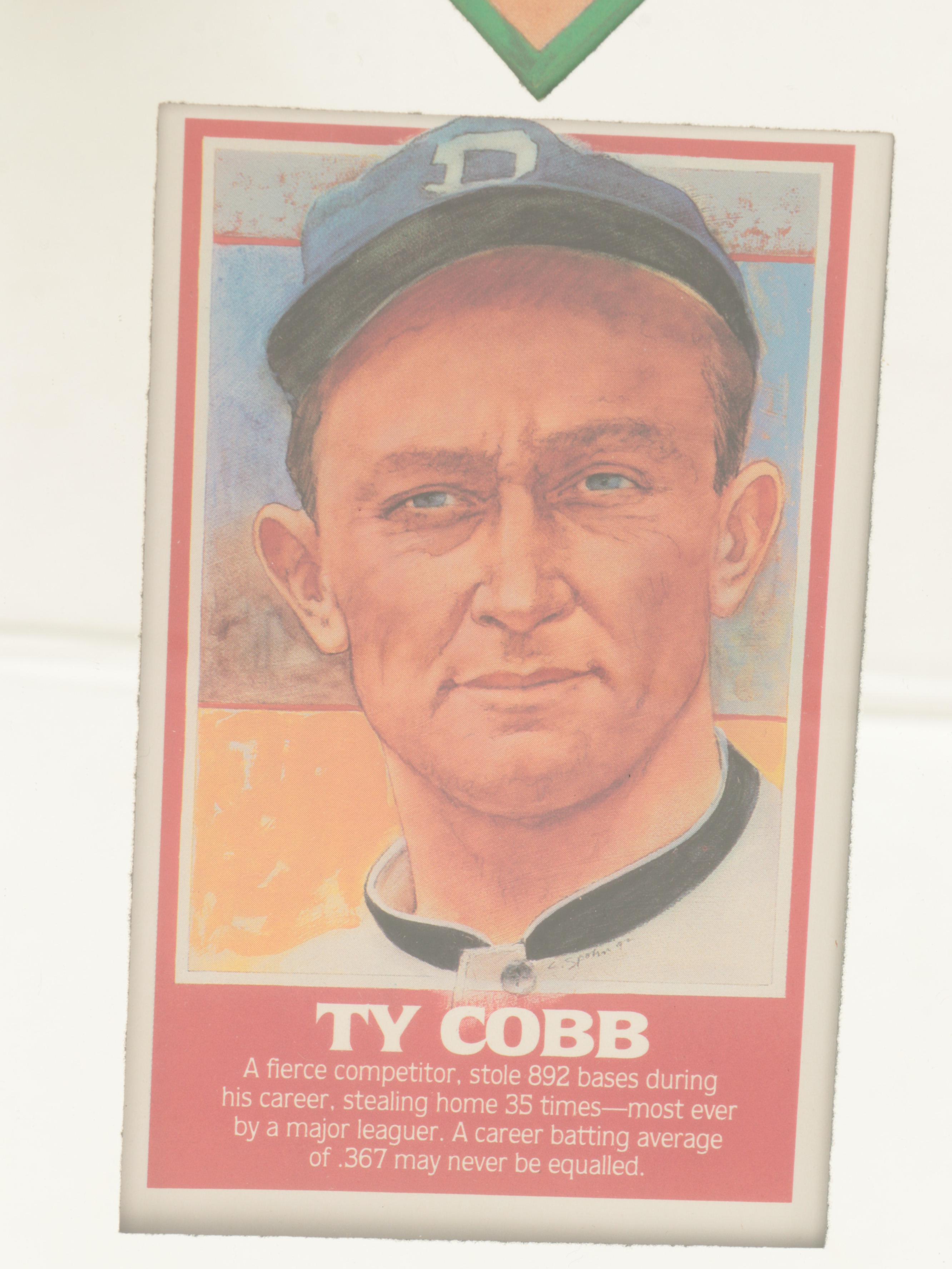 Seagram's Seven Crowns Ruth, Young, Hodges, Cobb Baseball Legends Bar Mirror