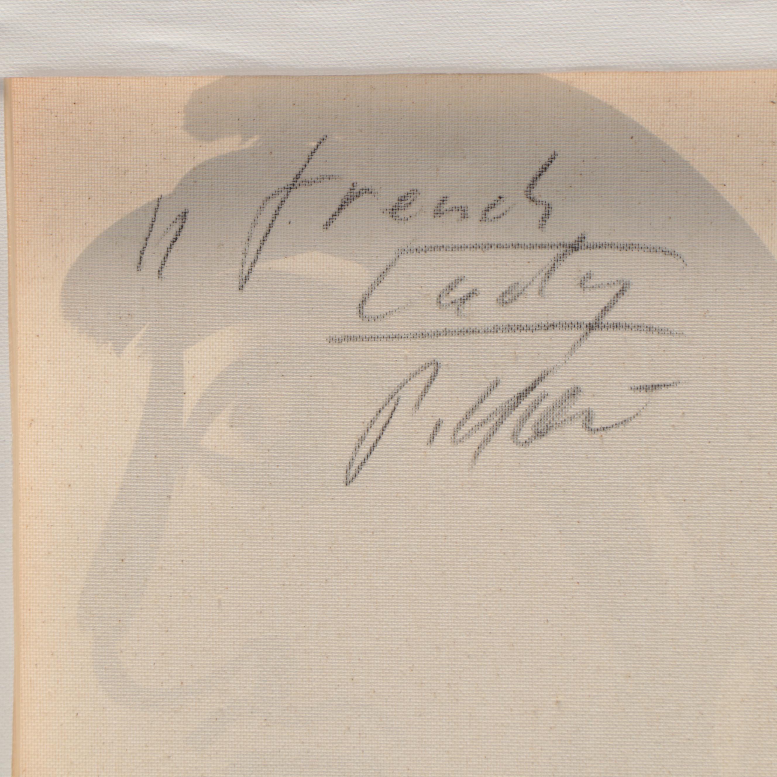 Peter Keil Abstract Portrait Acrylic Painting "French Lady"