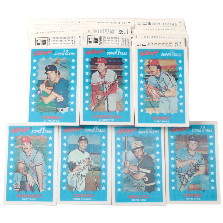 1982 Kellogg's Baseball Cards with Keith Hernandez, Reggie Jackson and More