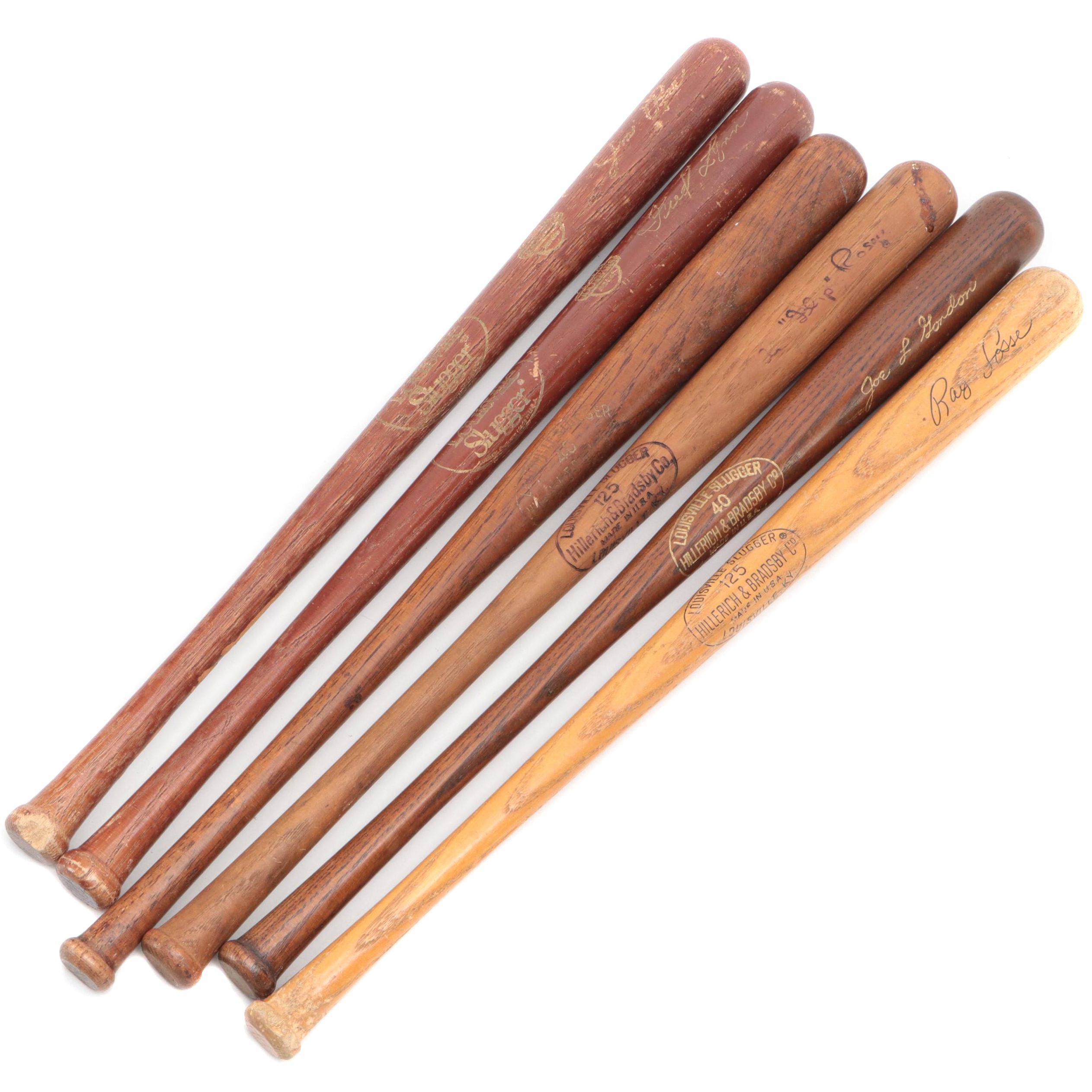 Louisville Slugger Al Rosen, Ray Fosse, More Mini Baseball Bats, 1960s–1970s