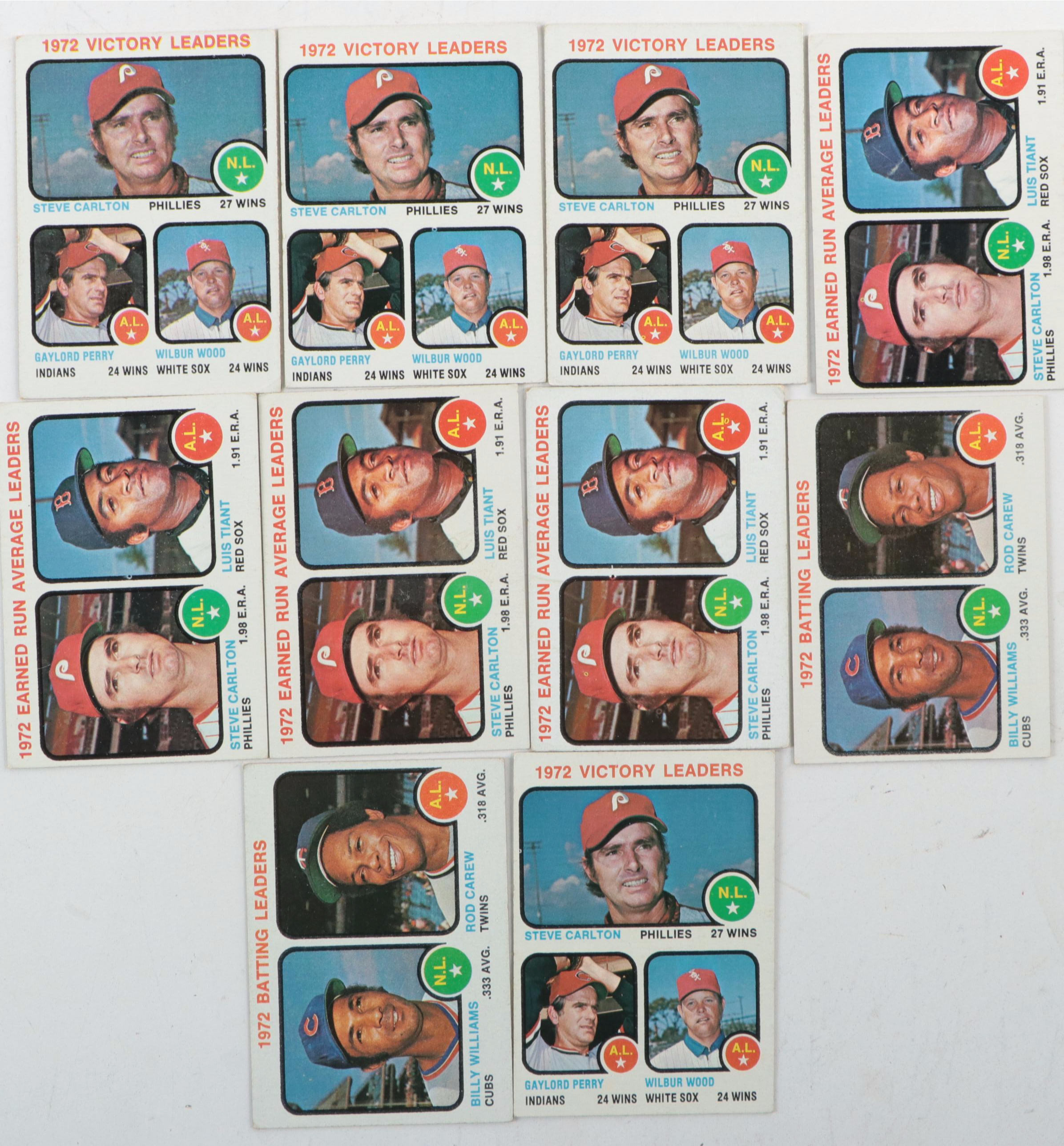 1973 Topps Baseball Cards with Fingers, Carlton, Torre and More