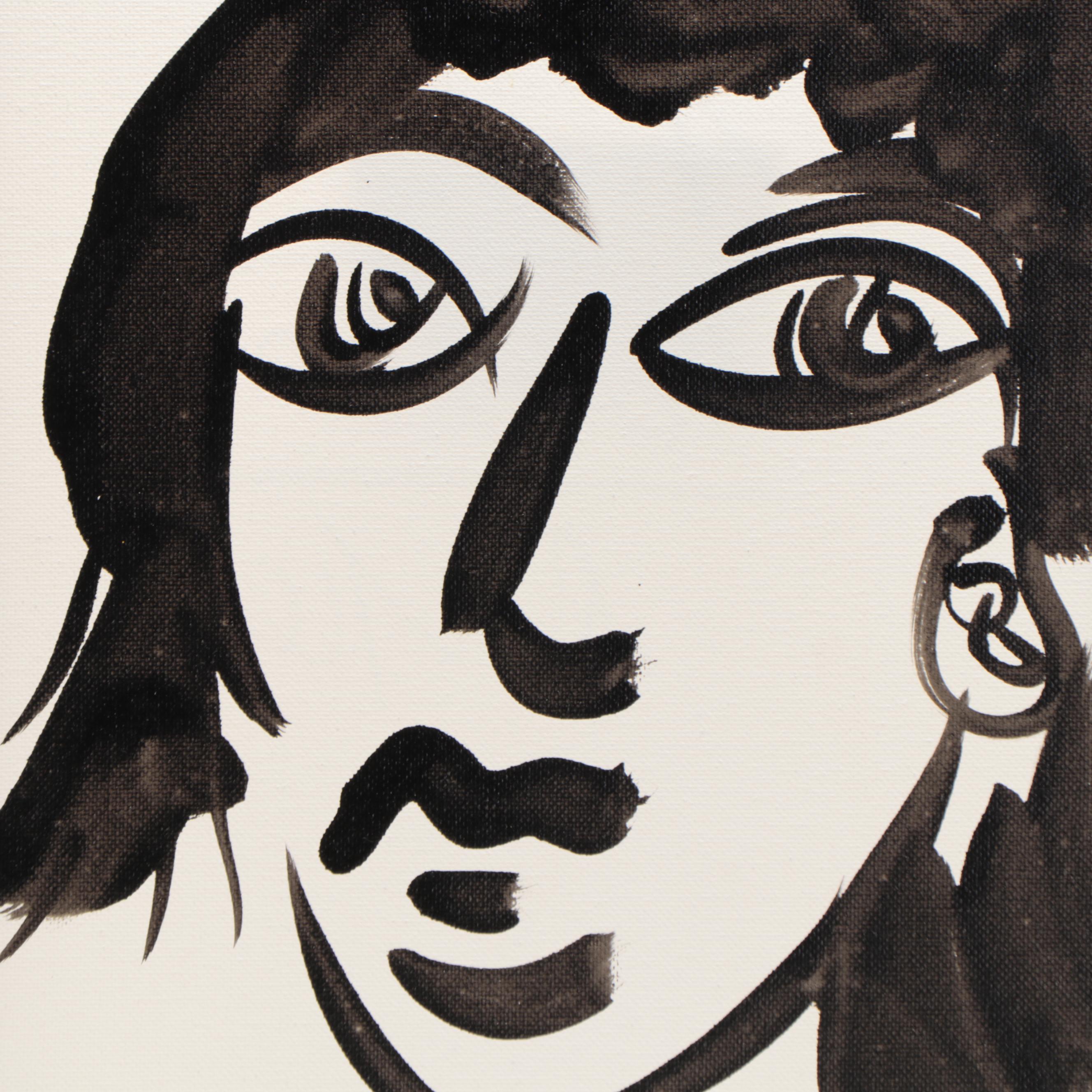 Peter Keil Acrylic Painting "Andy Warhol," 21st Century