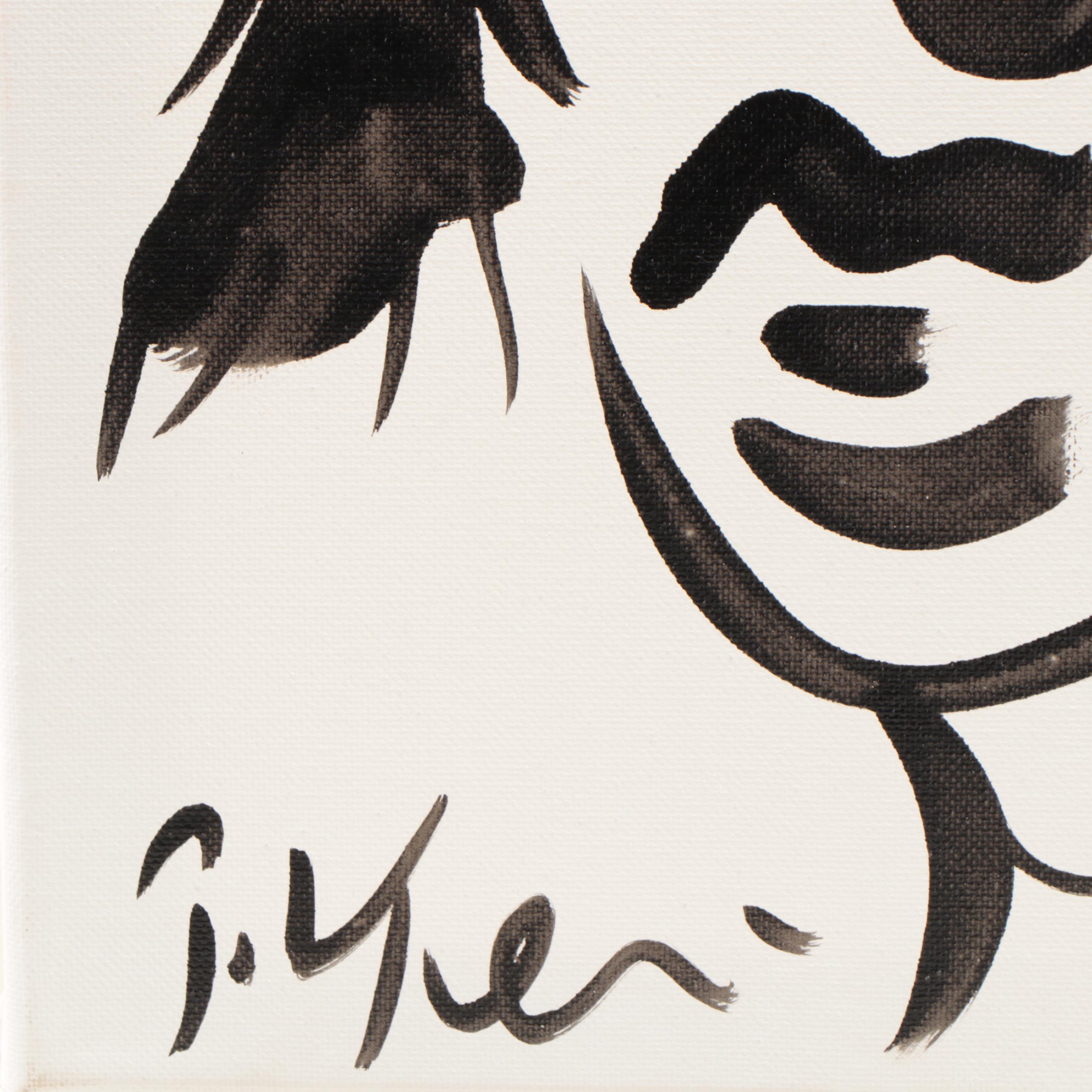 Peter Keil Acrylic Painting "Andy Warhol," 21st Century