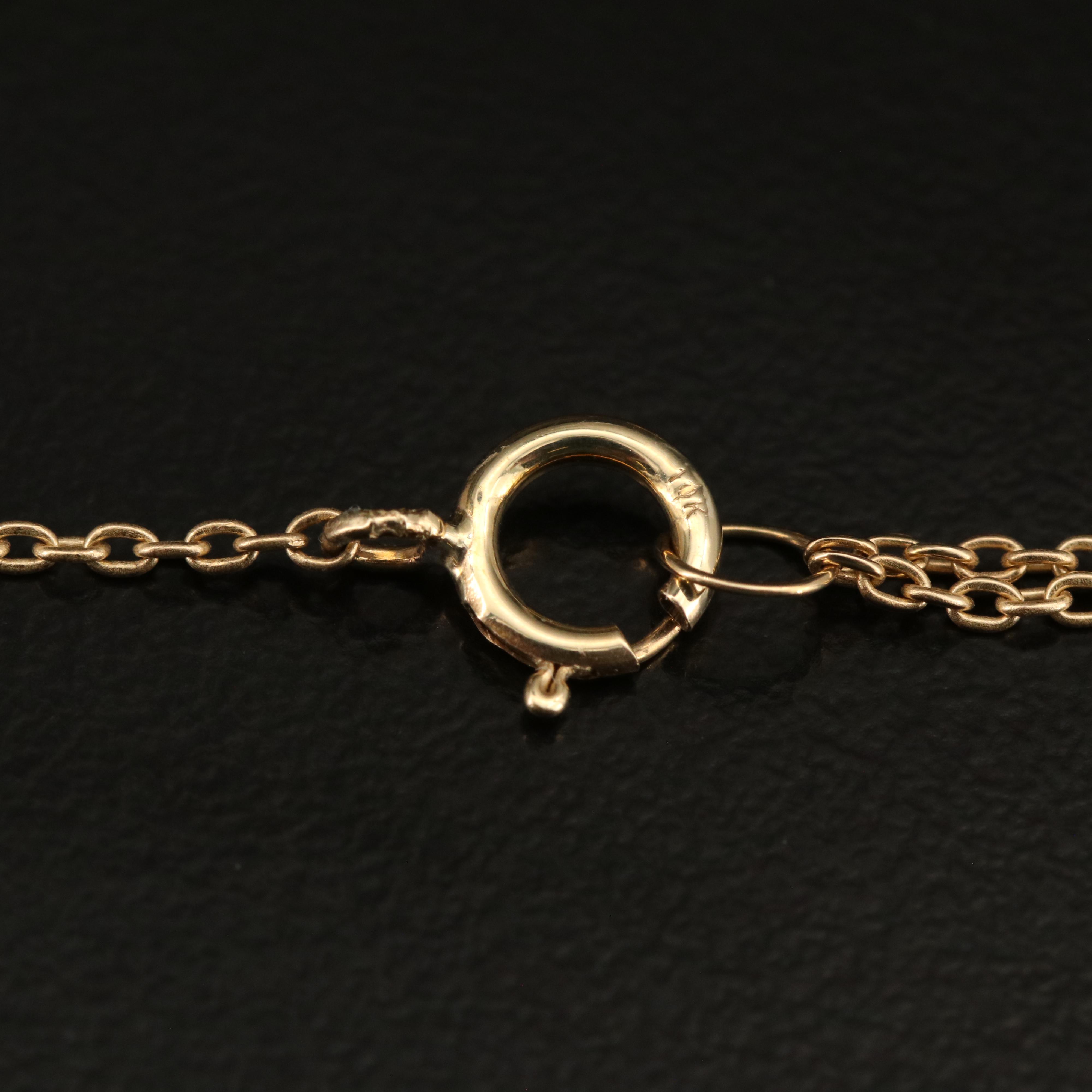 10K Gold Curved Bar Necklace