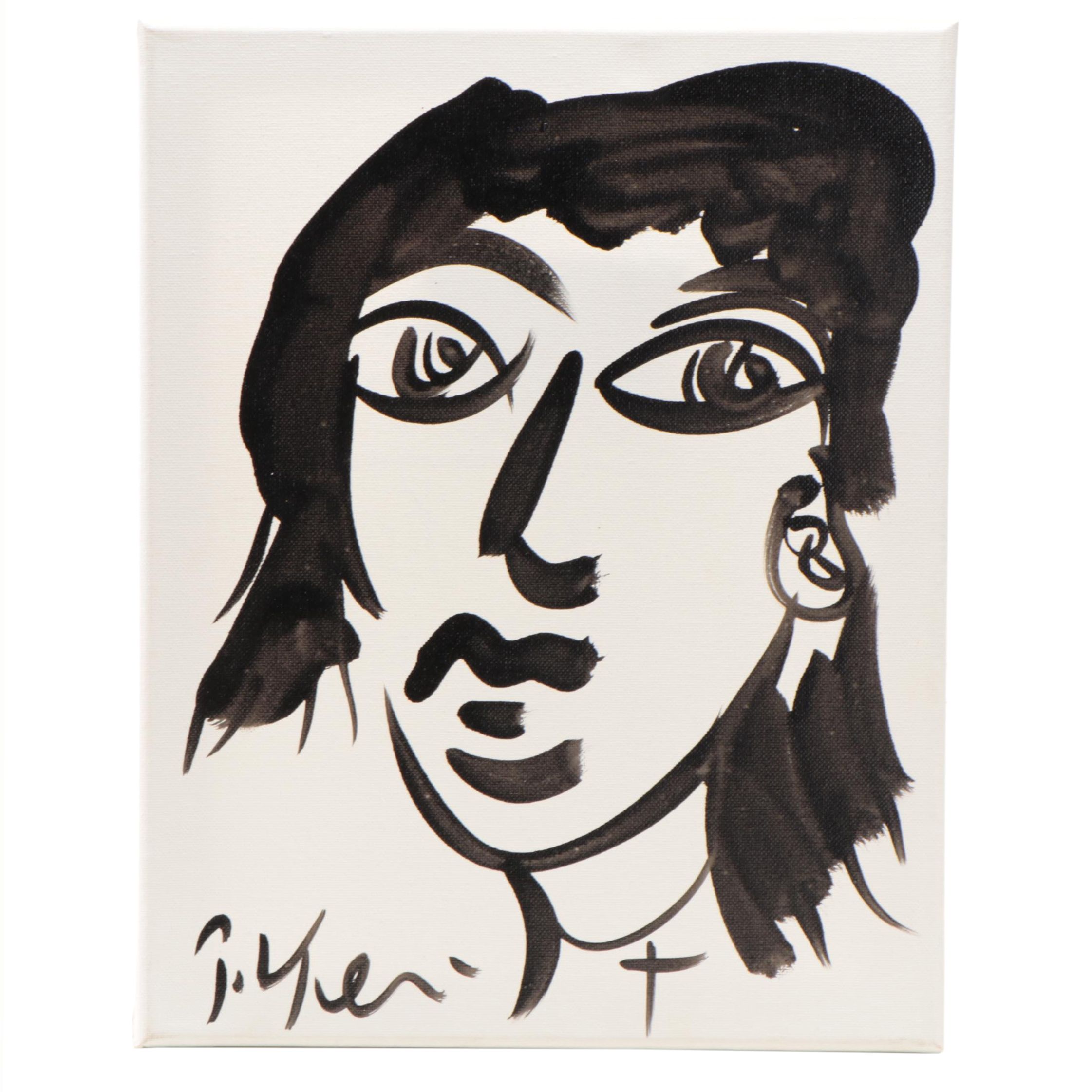 Peter Keil Acrylic Painting "Andy Warhol," 21st Century