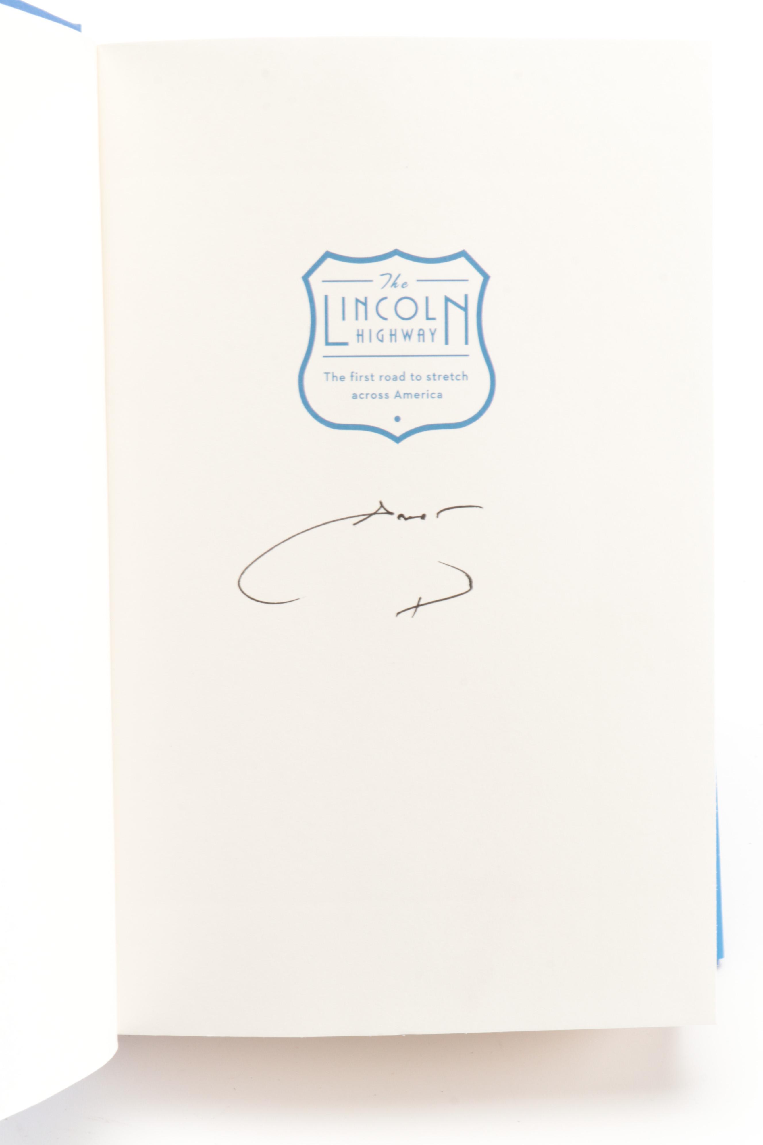 Signed First Printing "The Lincoln Highway" by Amor Towles, 2021