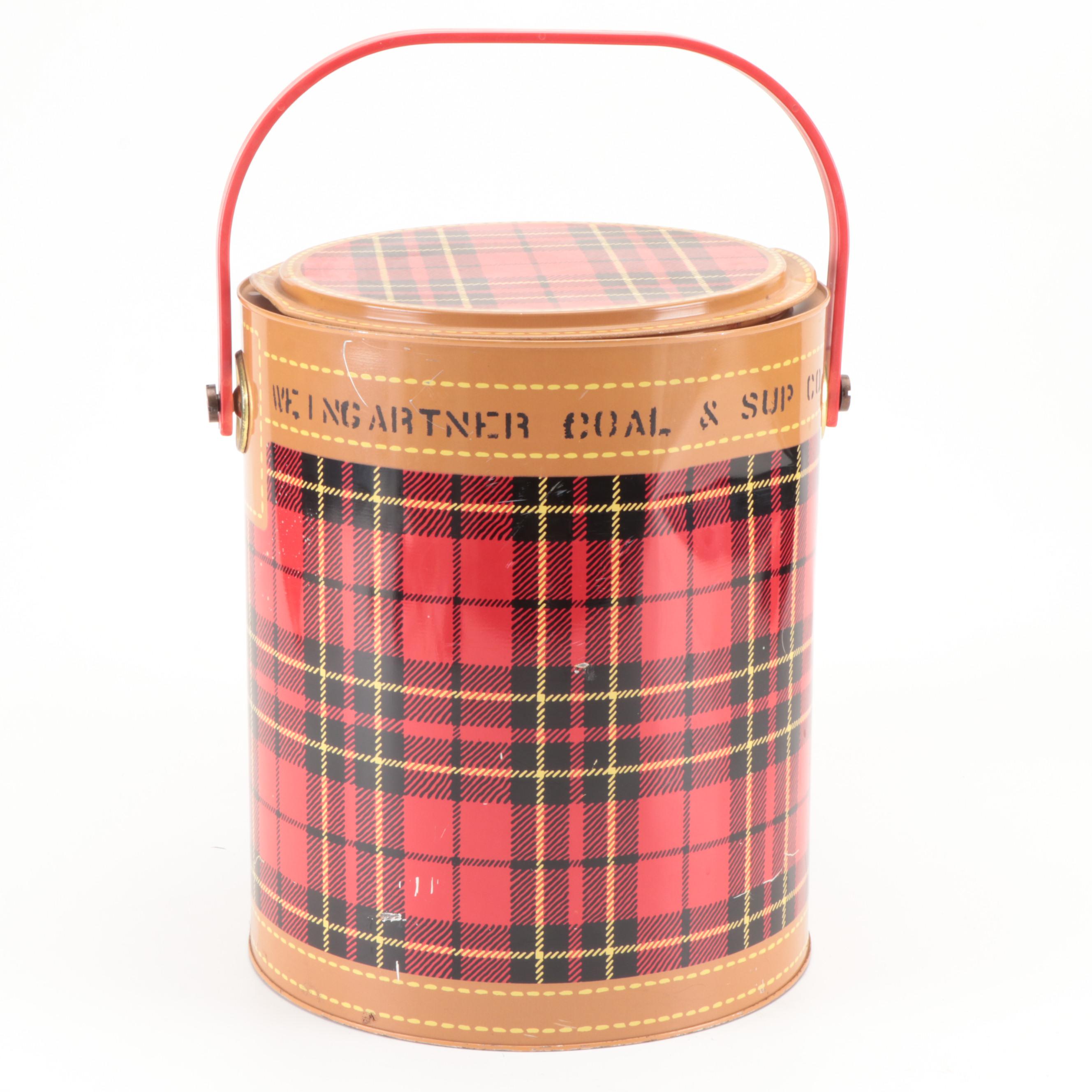 Tartan Picnic Bag With Hamilton "Skotch Ice" Ice Packs and Round Cooler