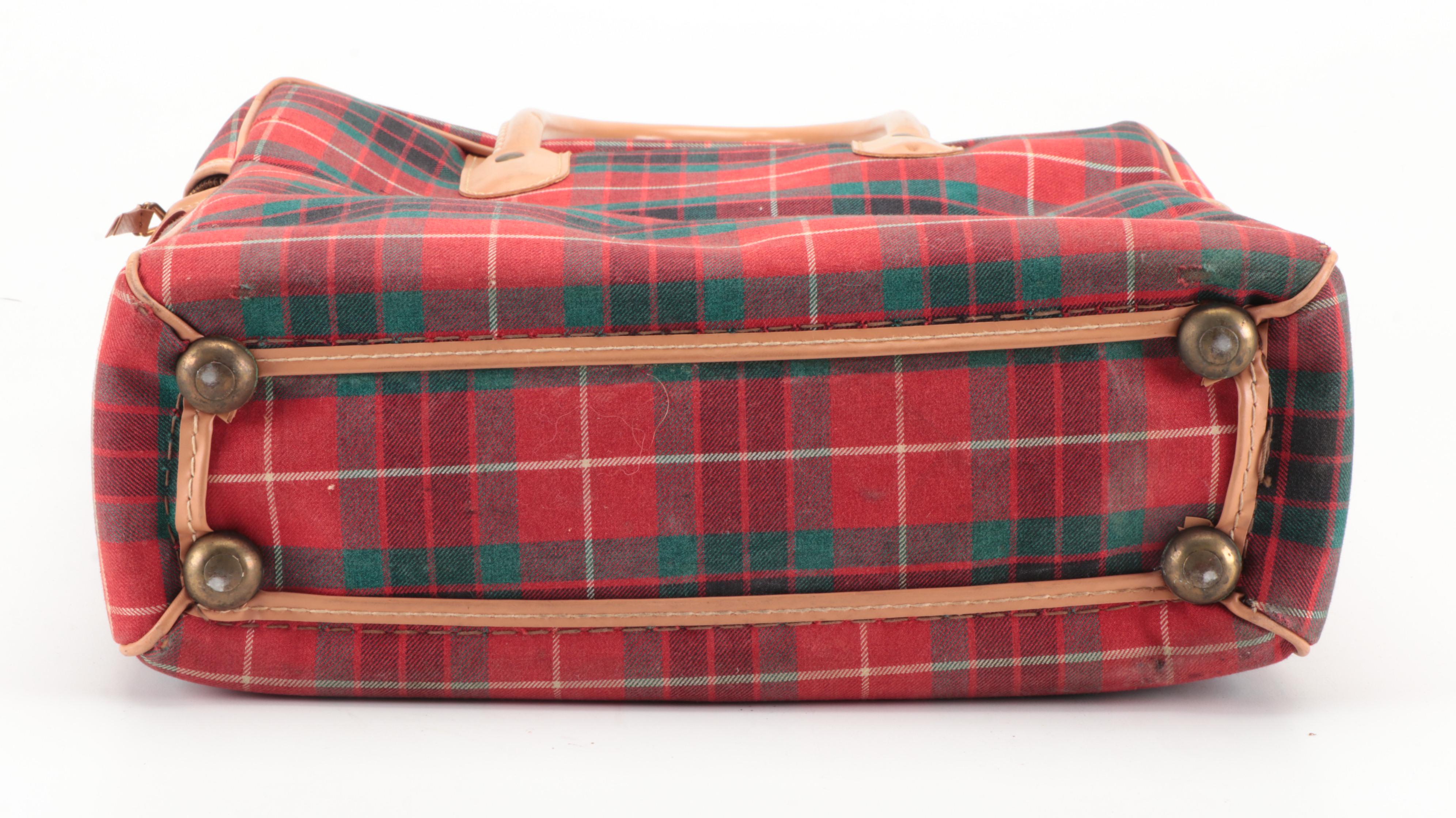 Tartan Picnic Bag With Hamilton "Skotch Ice" Ice Packs and Round Cooler