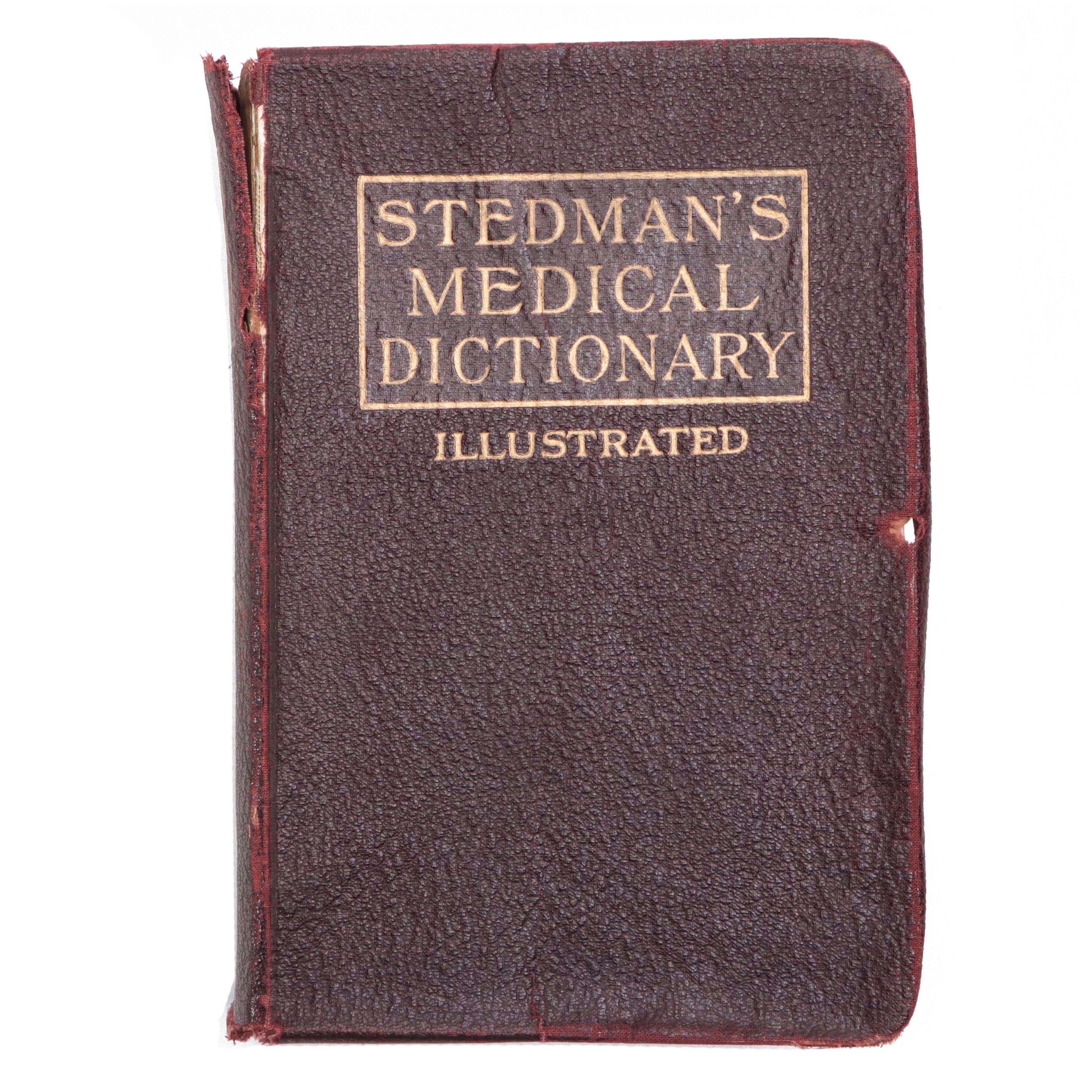 Illustrated "Stedman's Medical Dictionary" by Stanley Thomas Garber, 1943