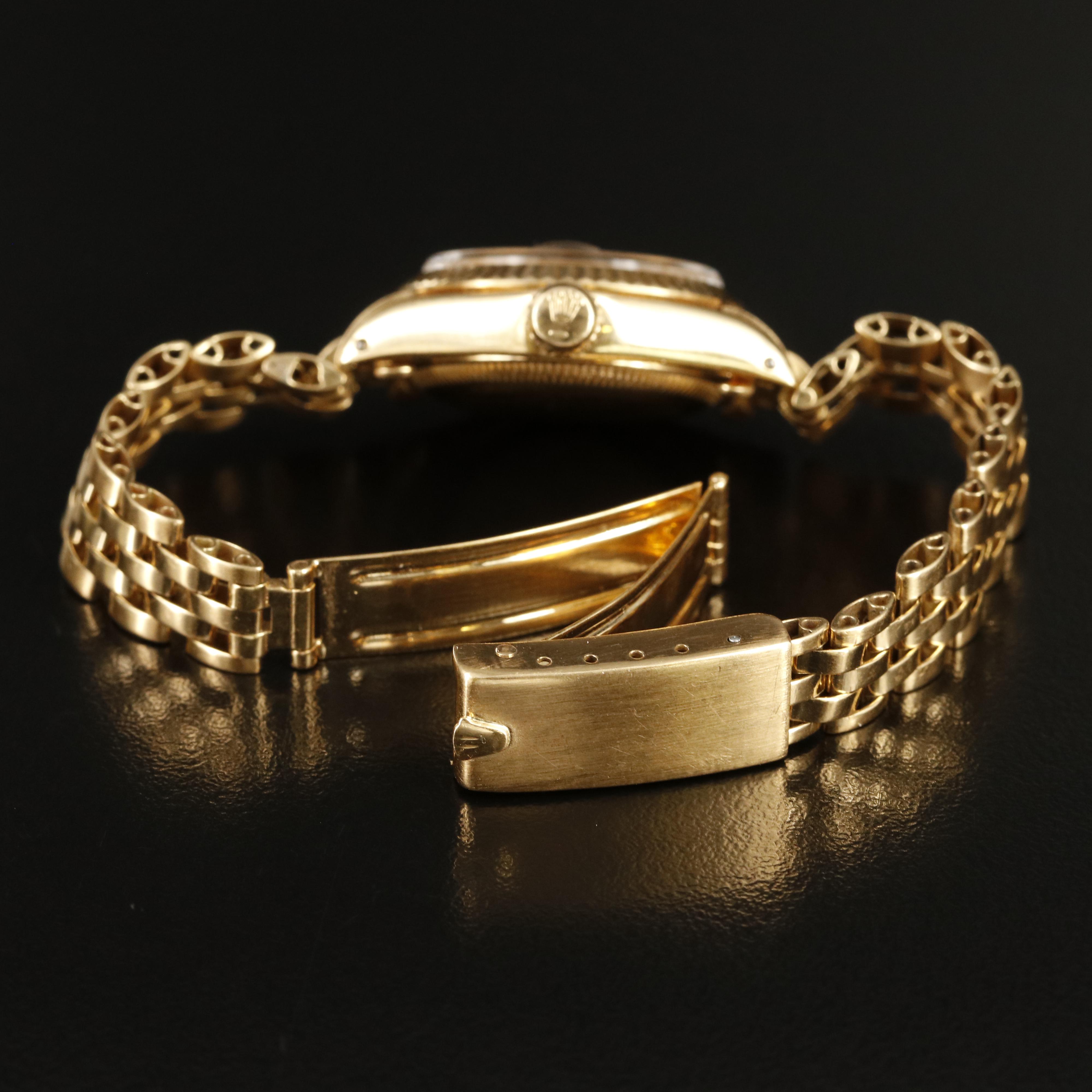 1979 Rolex Datejust 18K Gold Mother-of-Pearl and Diamond Dial Watch