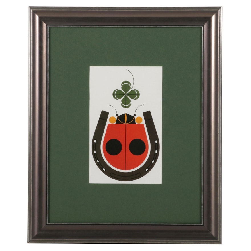 Offset Lithograph After Charley Harper "Lucky Ladybug," 21st Century