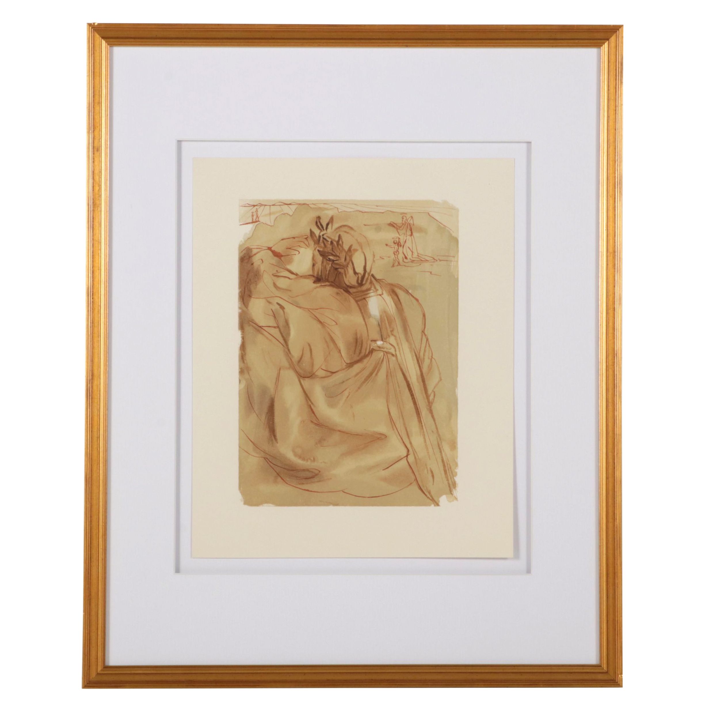 Salvador Dalí Wood Engraving "L'annonce d'un grand événement"