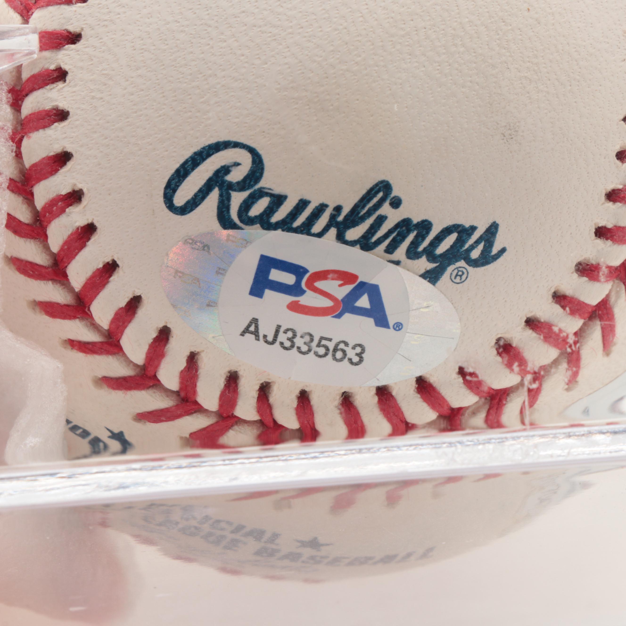 Joe Torre and Frank Torre Signed Official MLB Rawlings Baseballs