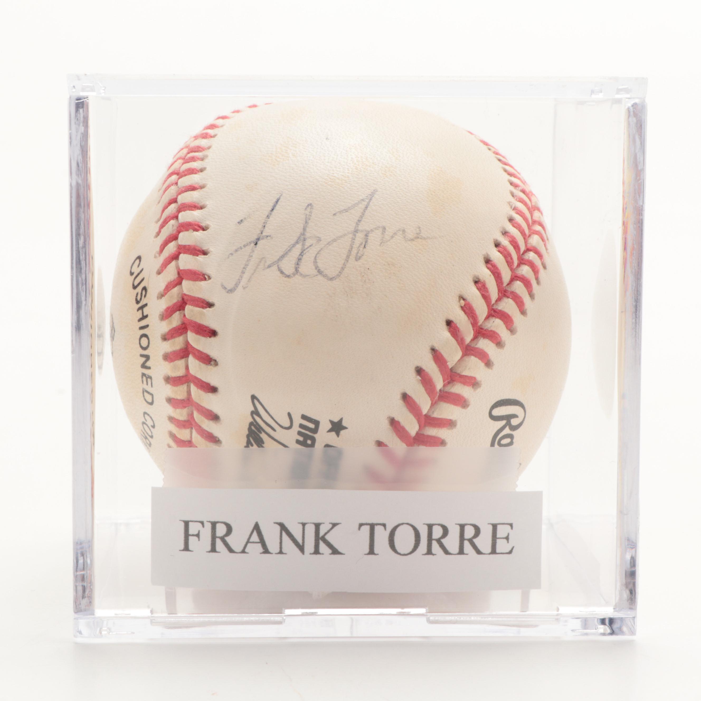 Joe Torre and Frank Torre Signed Official MLB Rawlings Baseballs