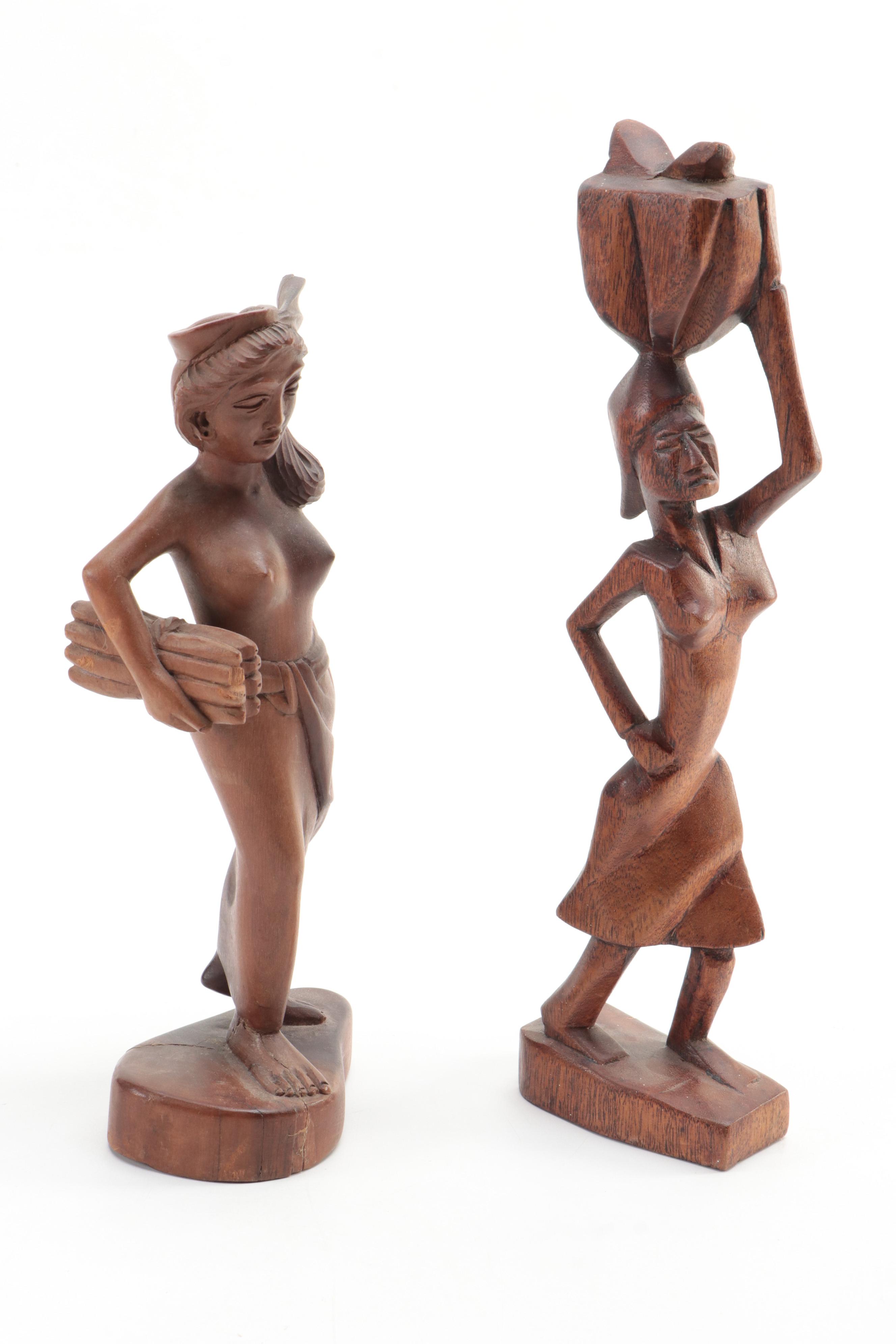 Ecuadorian and Other Carved Wooden Figures