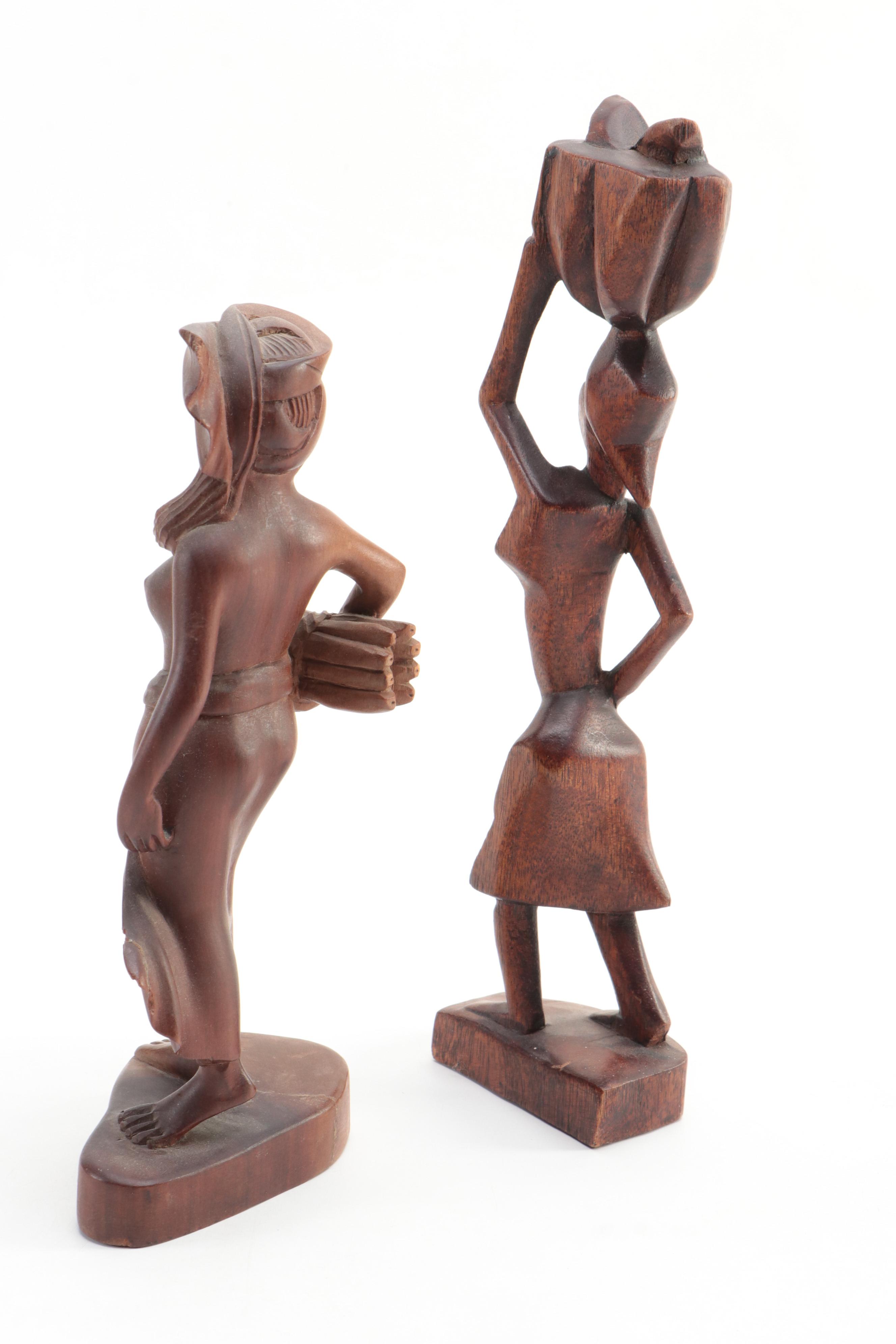 Ecuadorian and Other Carved Wooden Figures