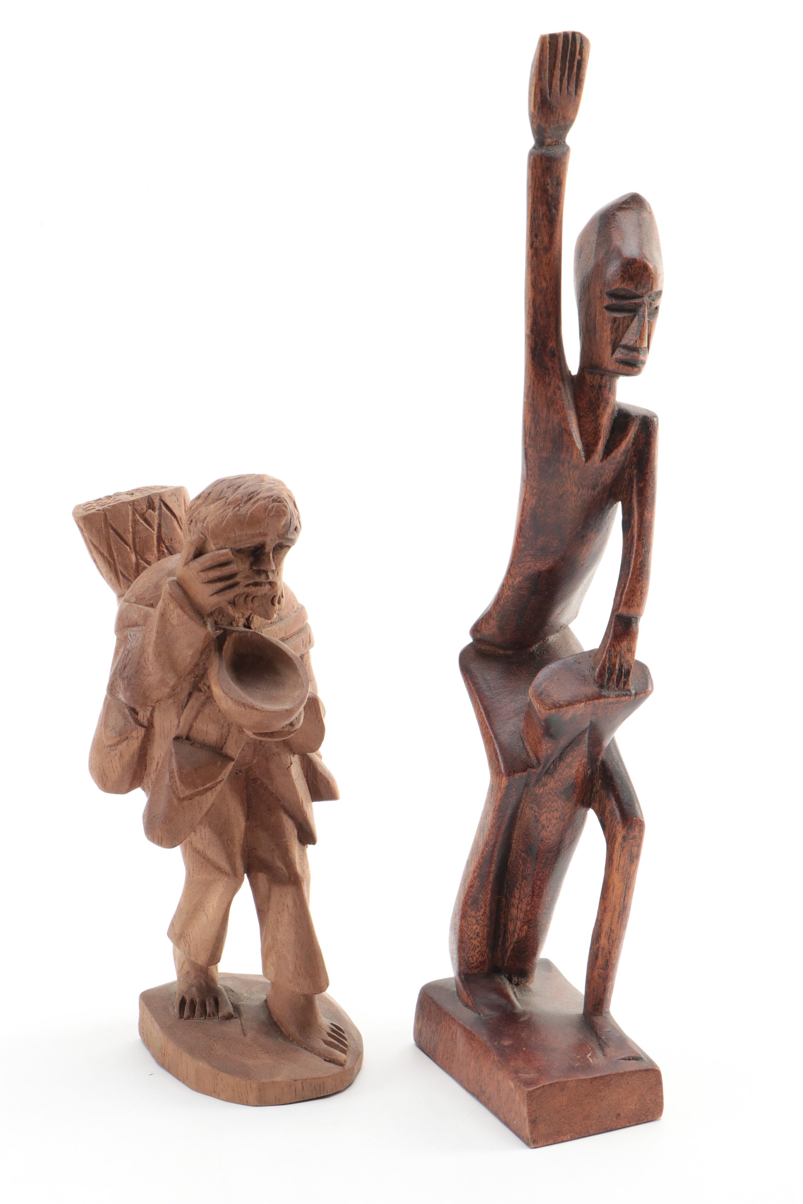 Ecuadorian and Other Carved Wooden Figures