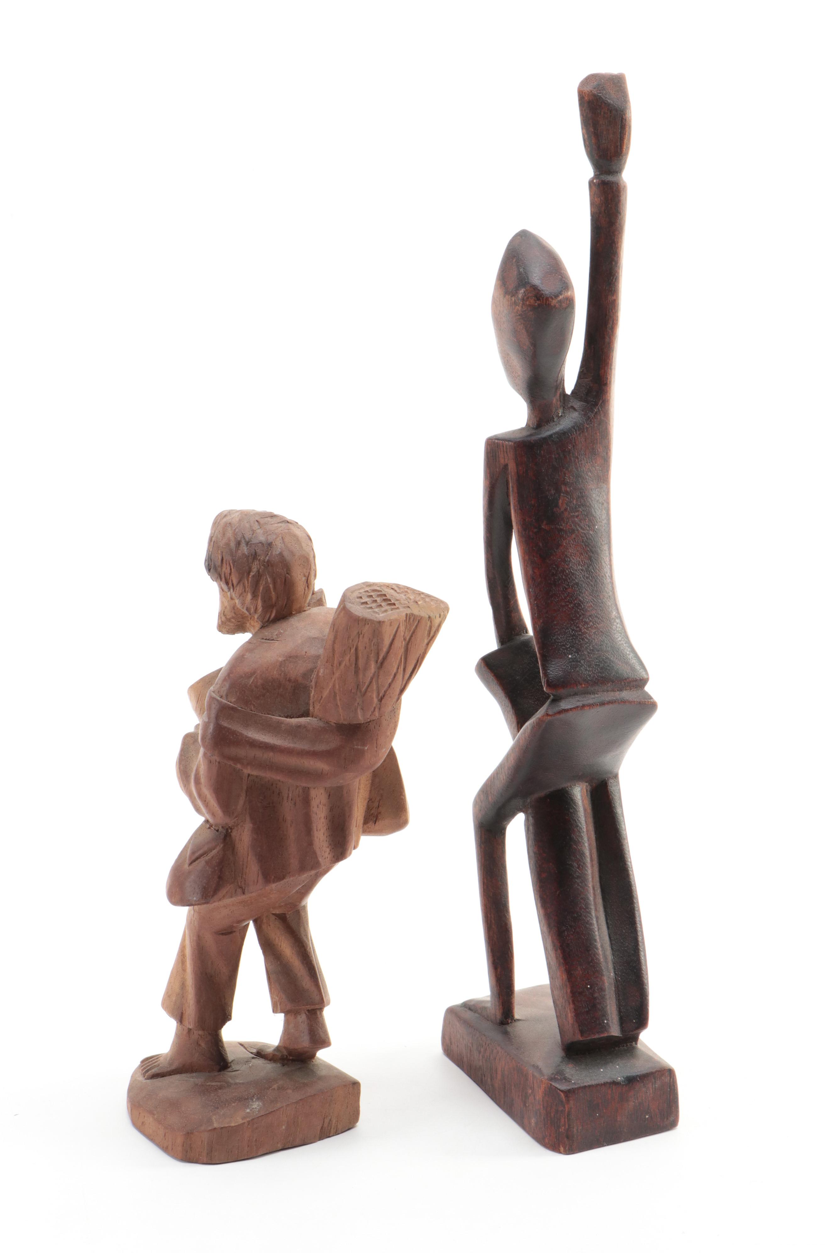 Ecuadorian and Other Carved Wooden Figures