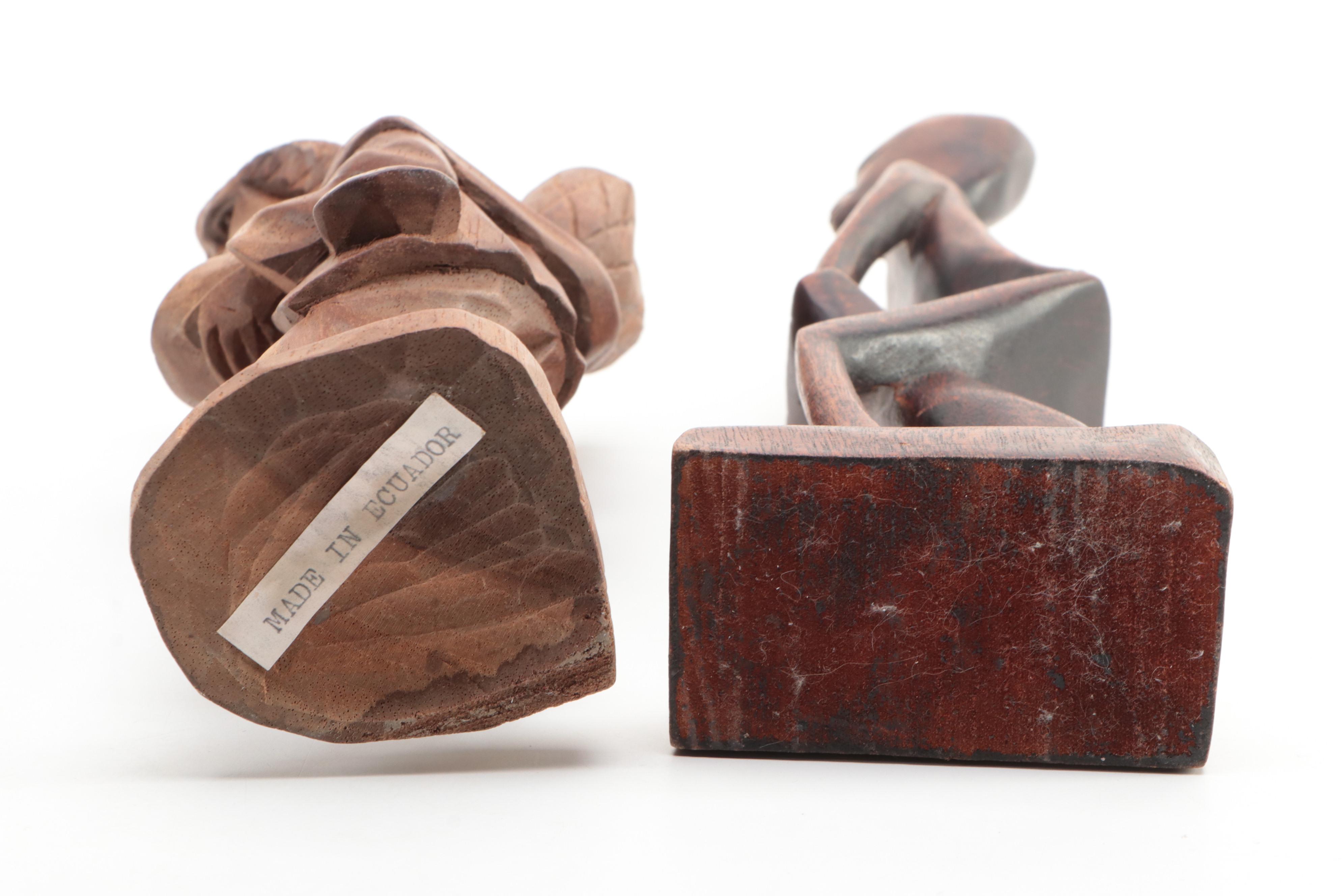 Ecuadorian and Other Carved Wooden Figures