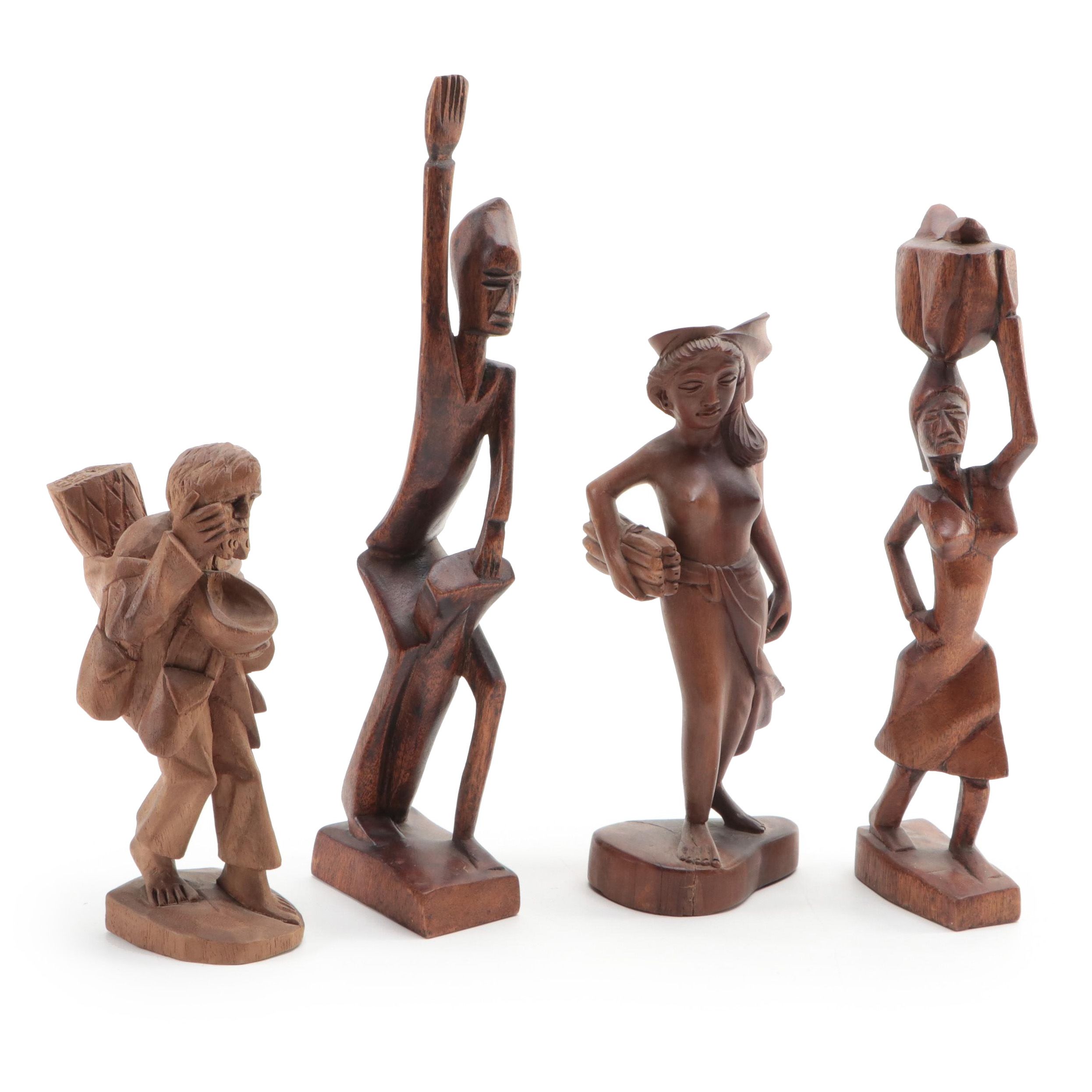 Ecuadorian and Other Carved Wooden Figures