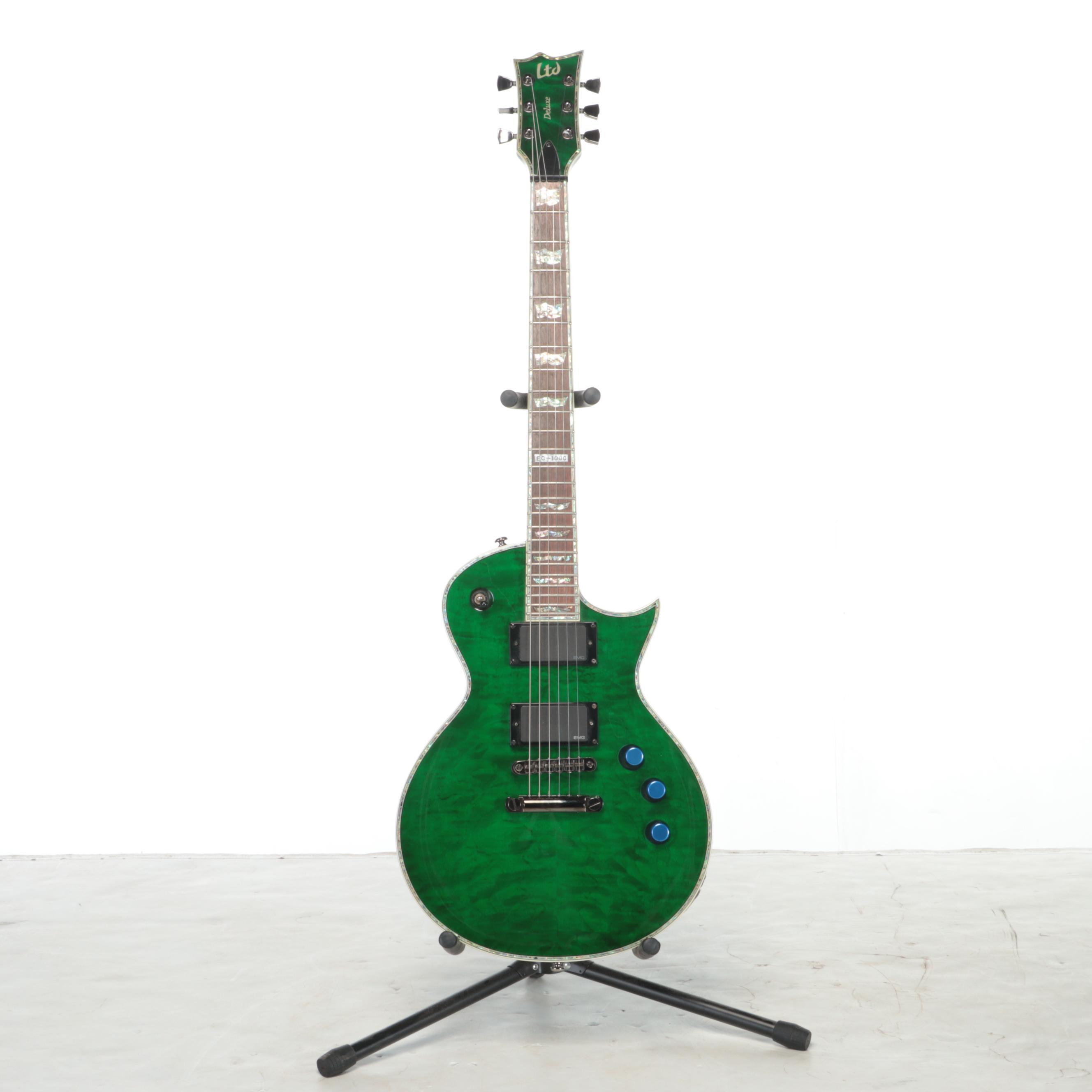 ESP LTD Deluxe EC-1000 Six String Electric Guitar with Soft Shell Case