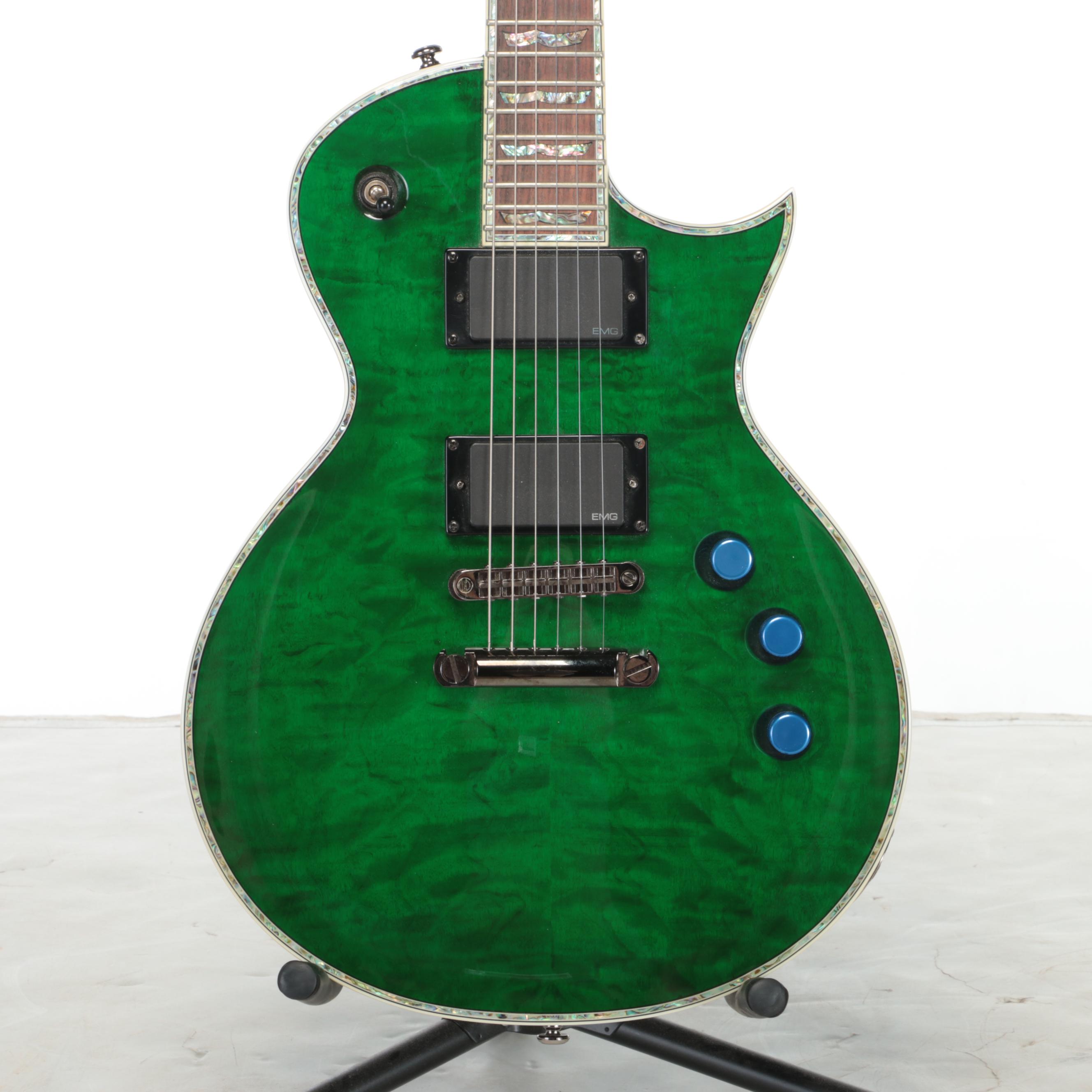 ESP LTD Deluxe EC-1000 Six String Electric Guitar with Soft Shell Case