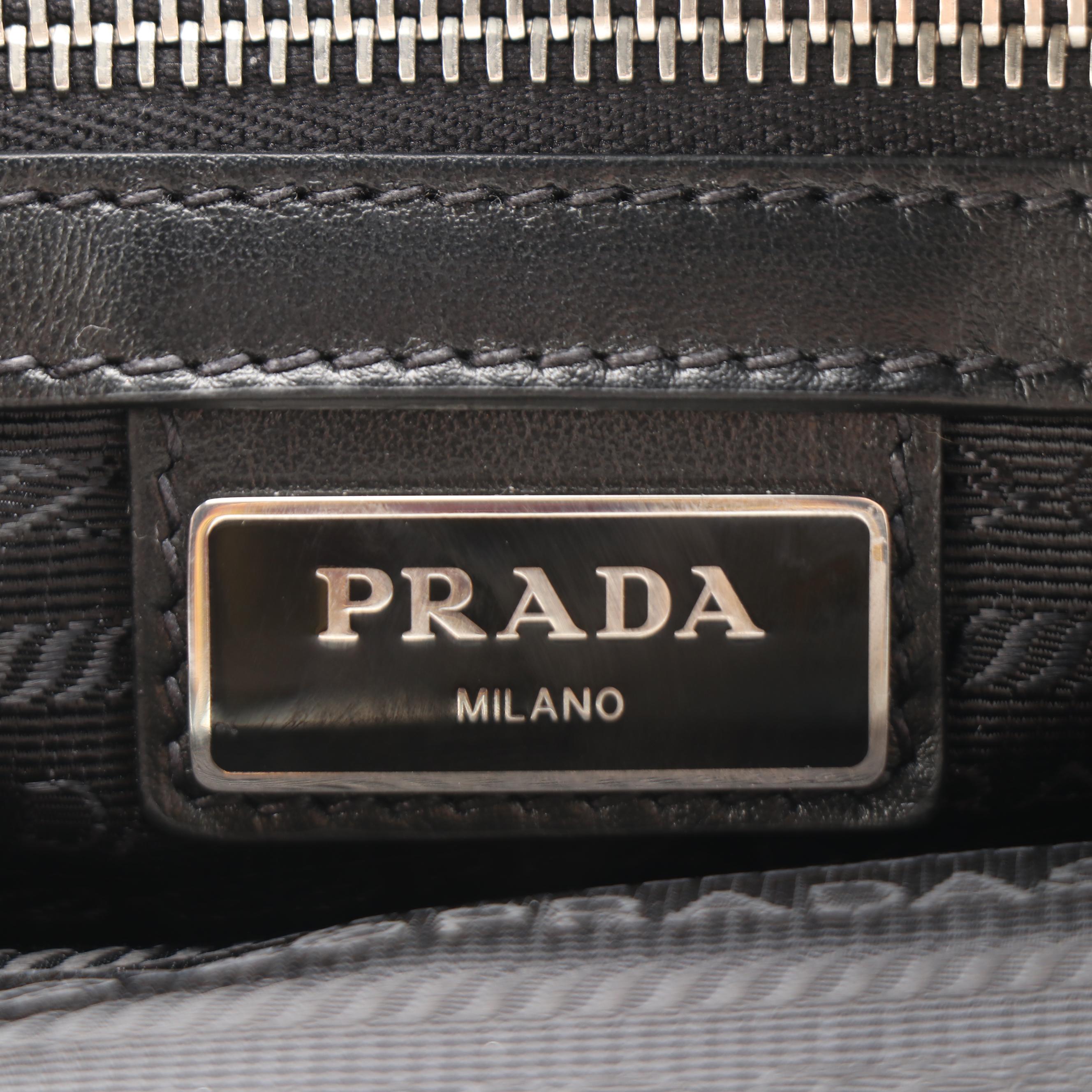 Prada Graphic Comic Style Messenger Bag in Printed Leather