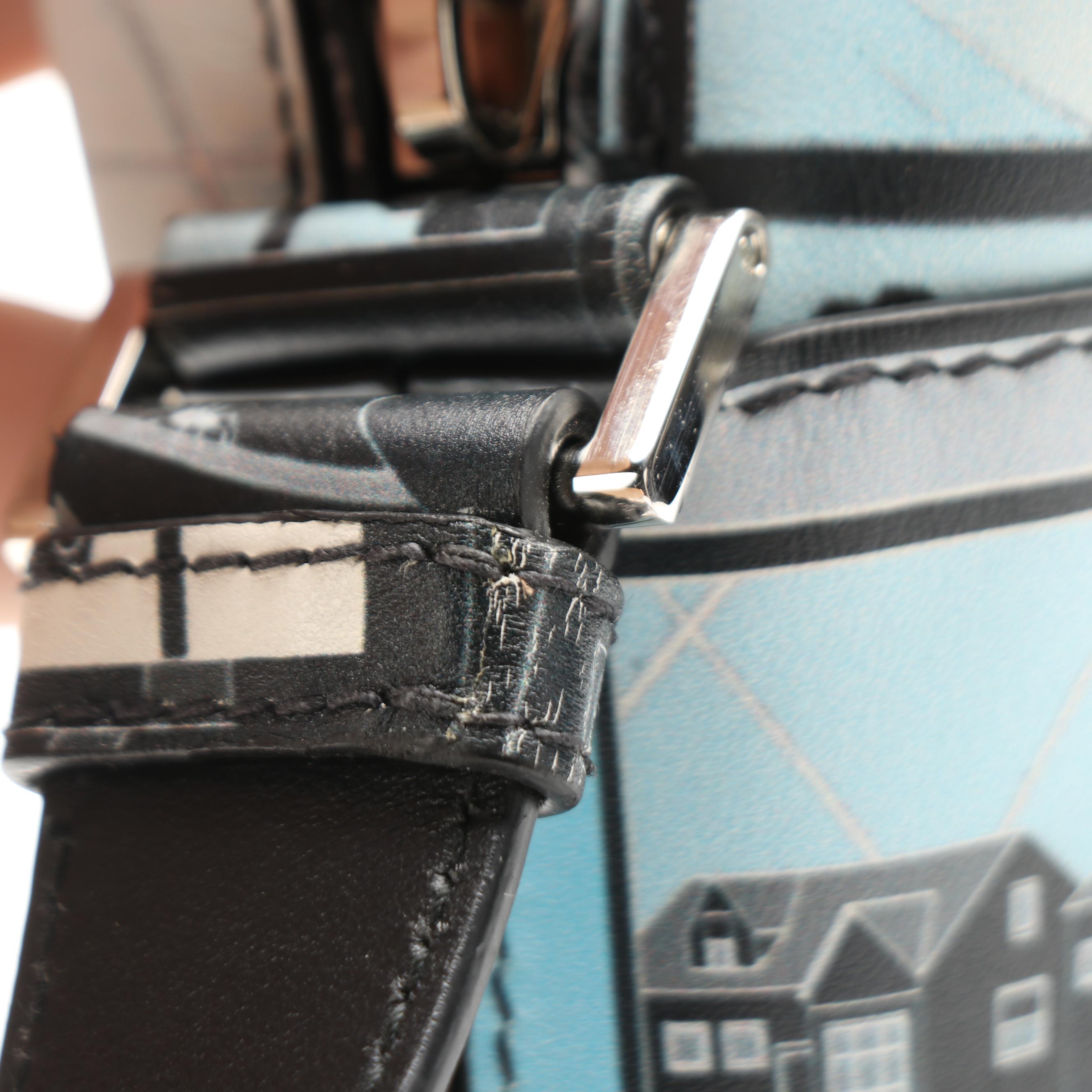 Prada Graphic Comic Style Messenger Bag in Printed Leather